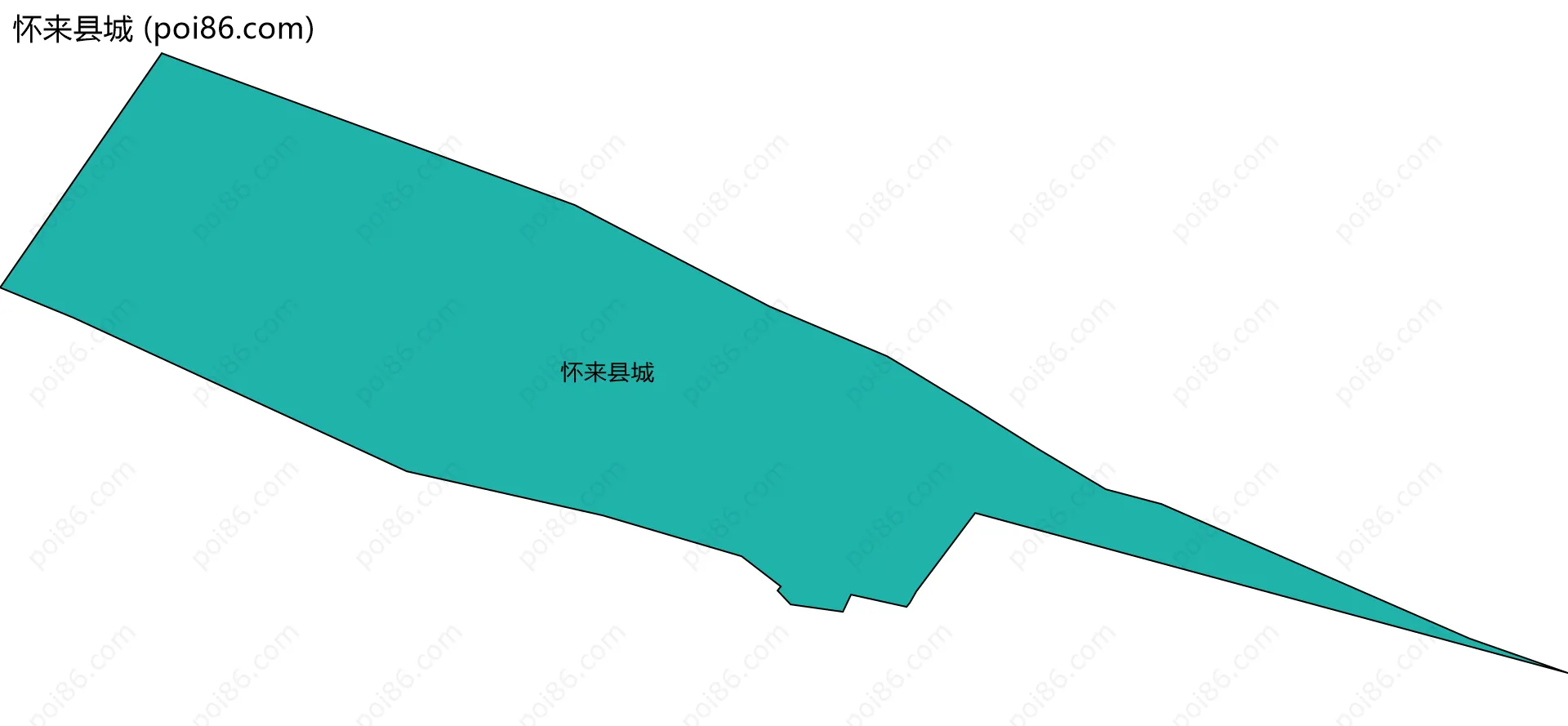 怀来县城边界地图