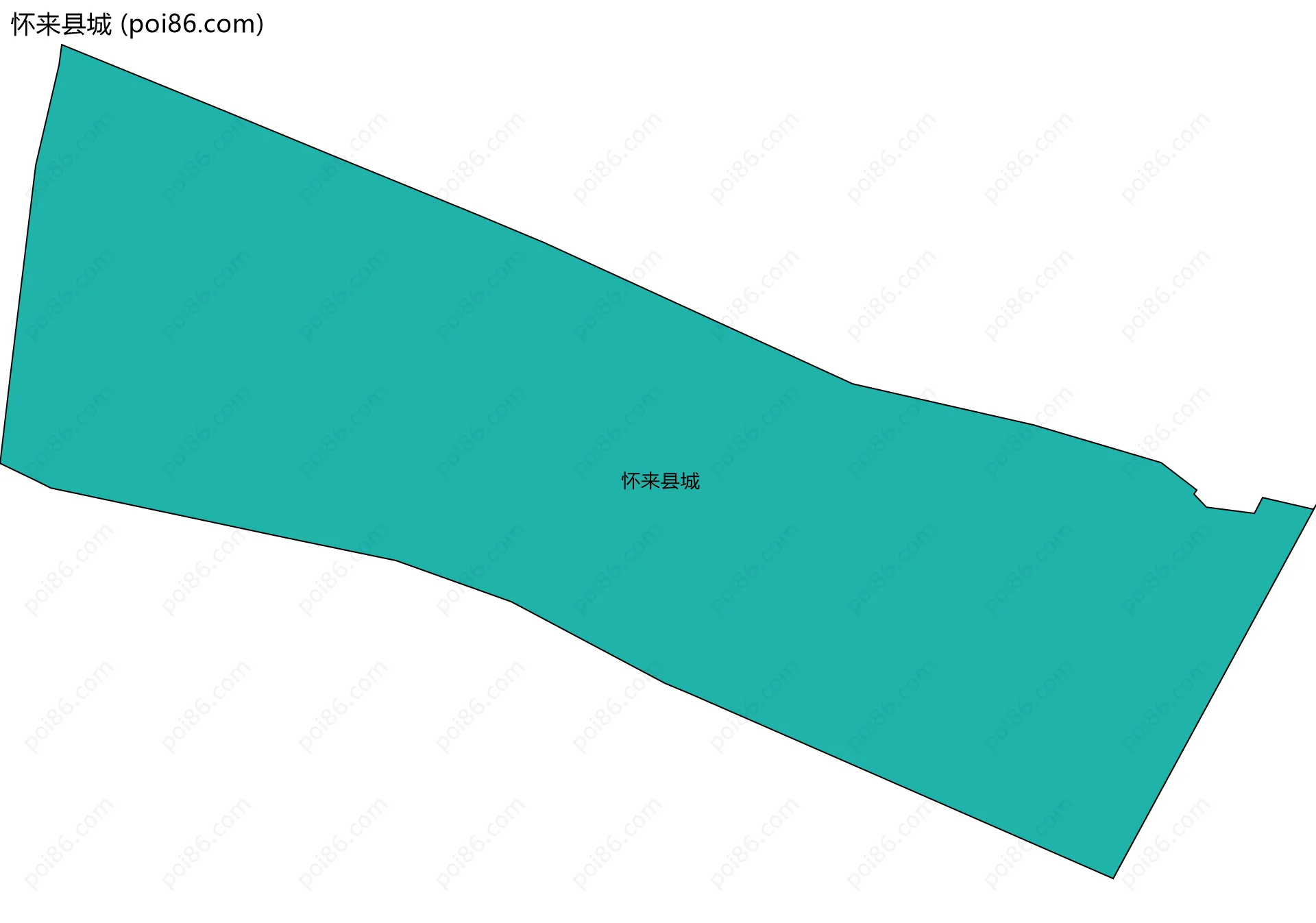 怀来县城边界地图