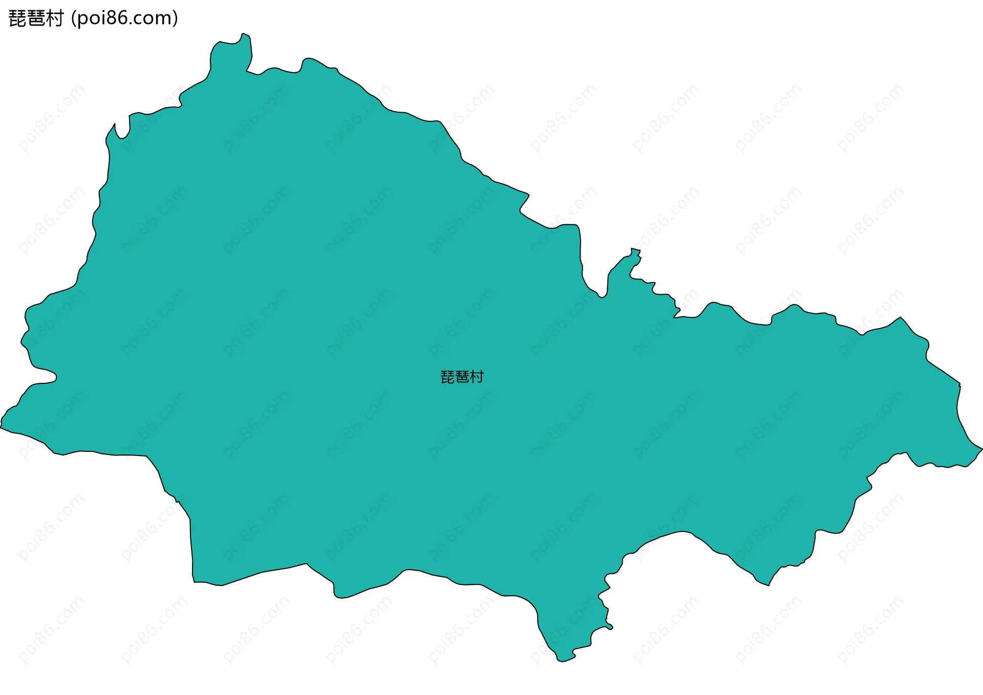 琵琶村边界地图