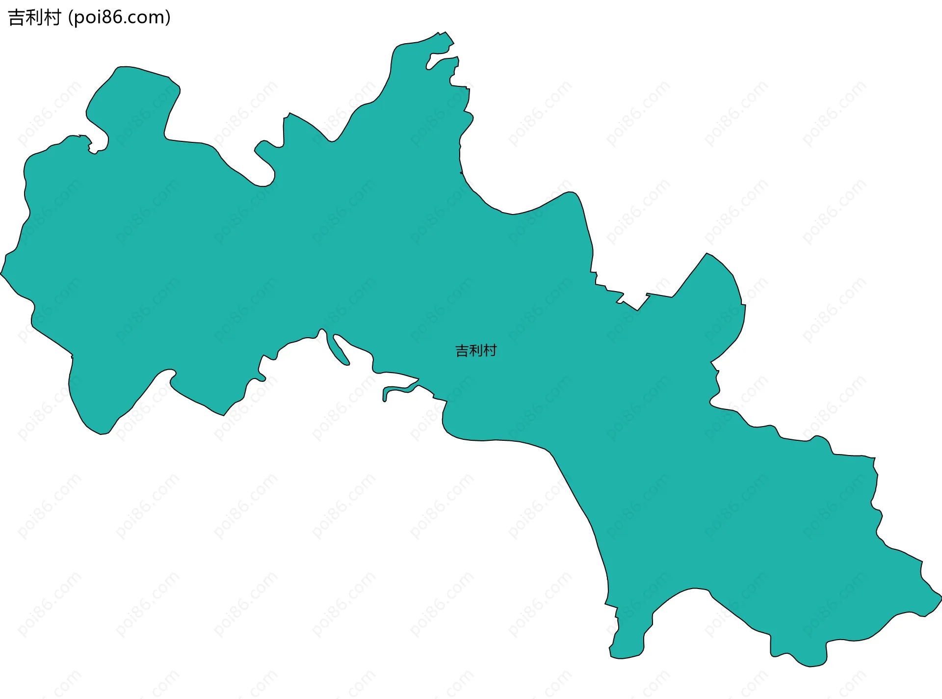 吉利村边界地图