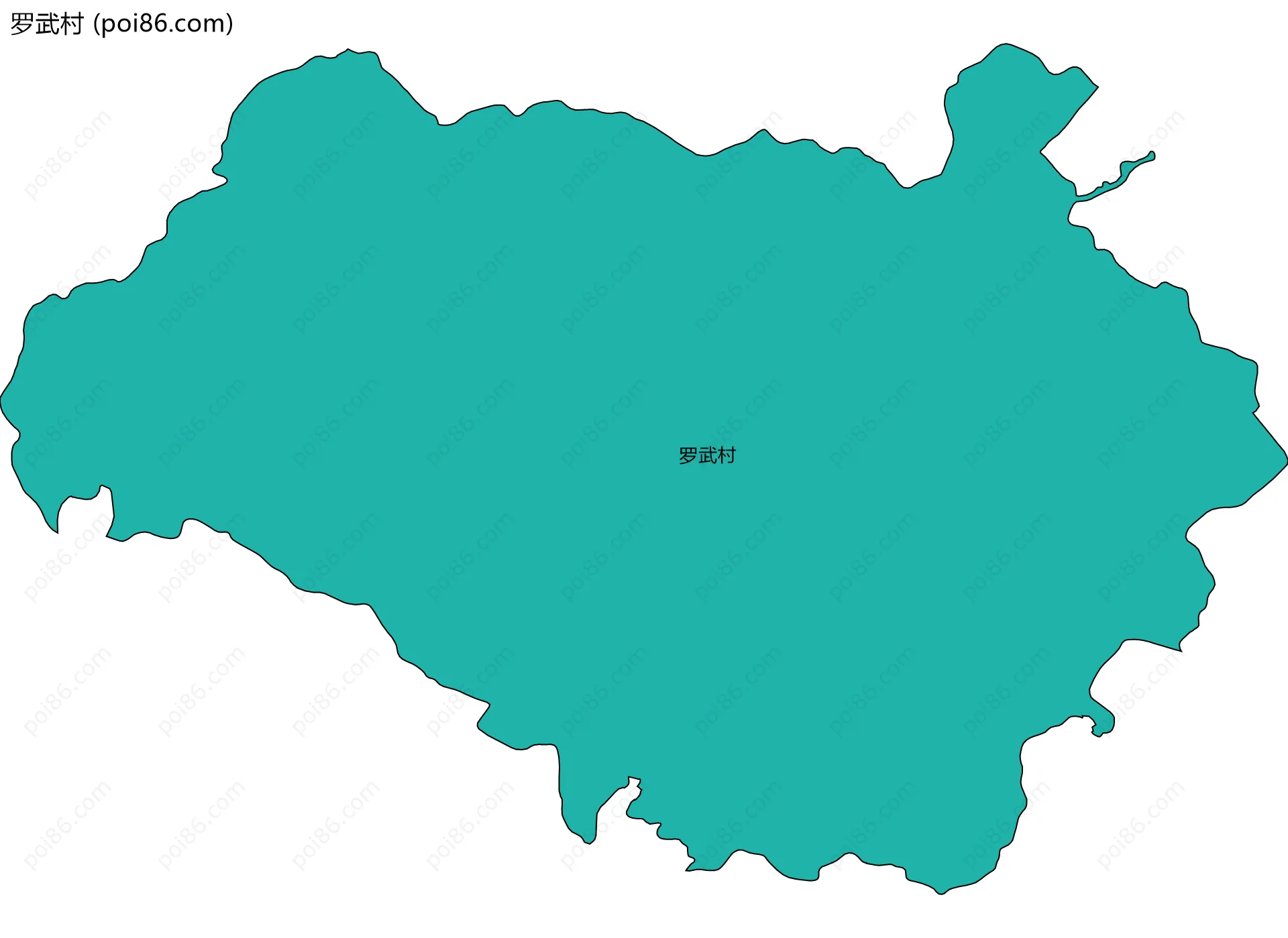 罗武村边界地图