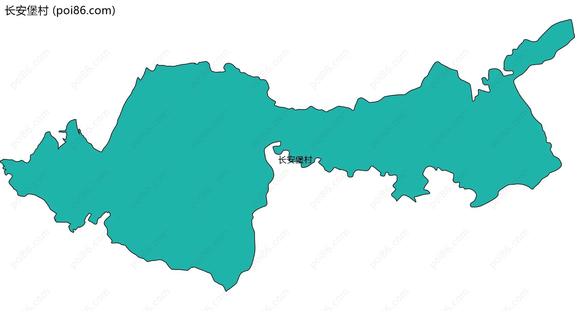 长安堡村边界地图