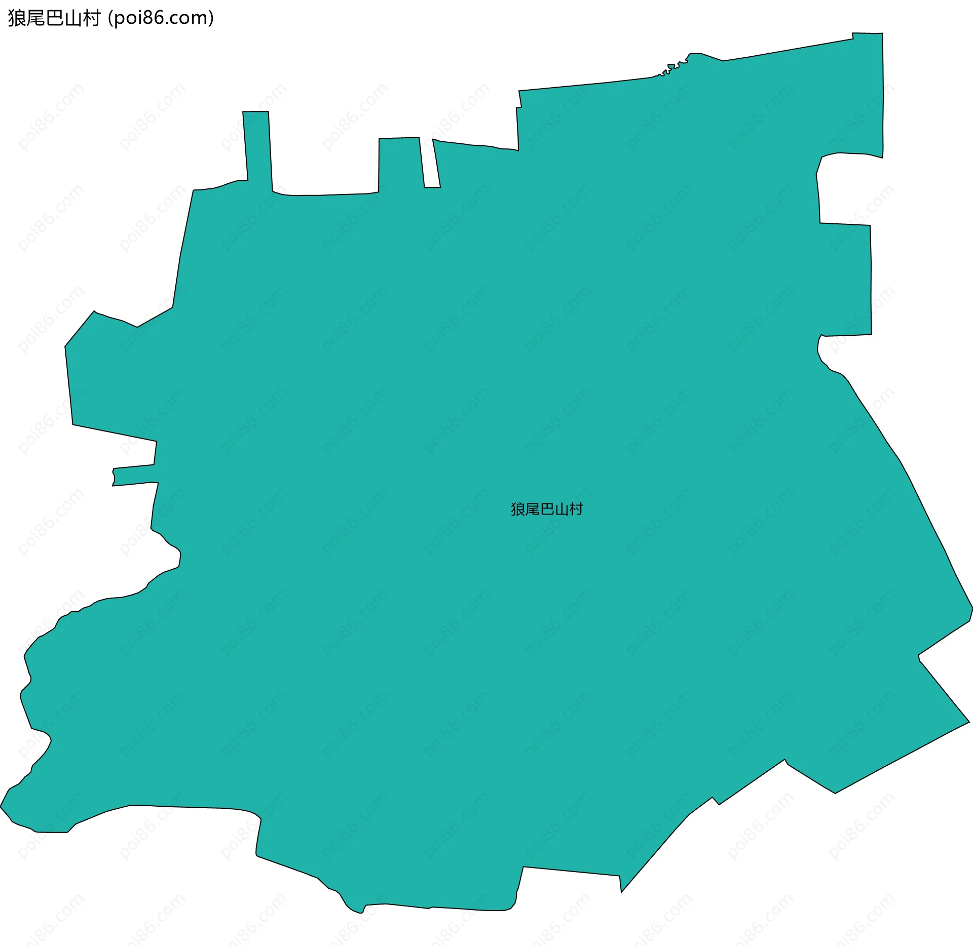 狼尾巴山村边界地图