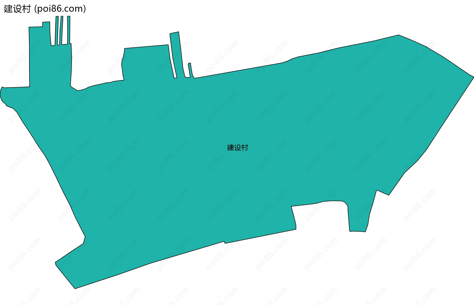 建设村边界地图