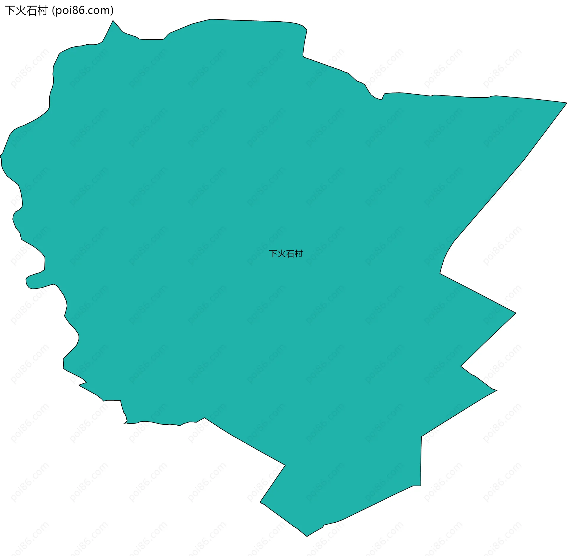 下火石村边界地图