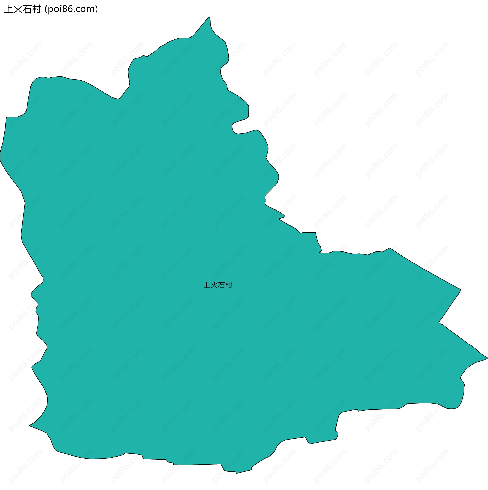 上火石村边界地图
