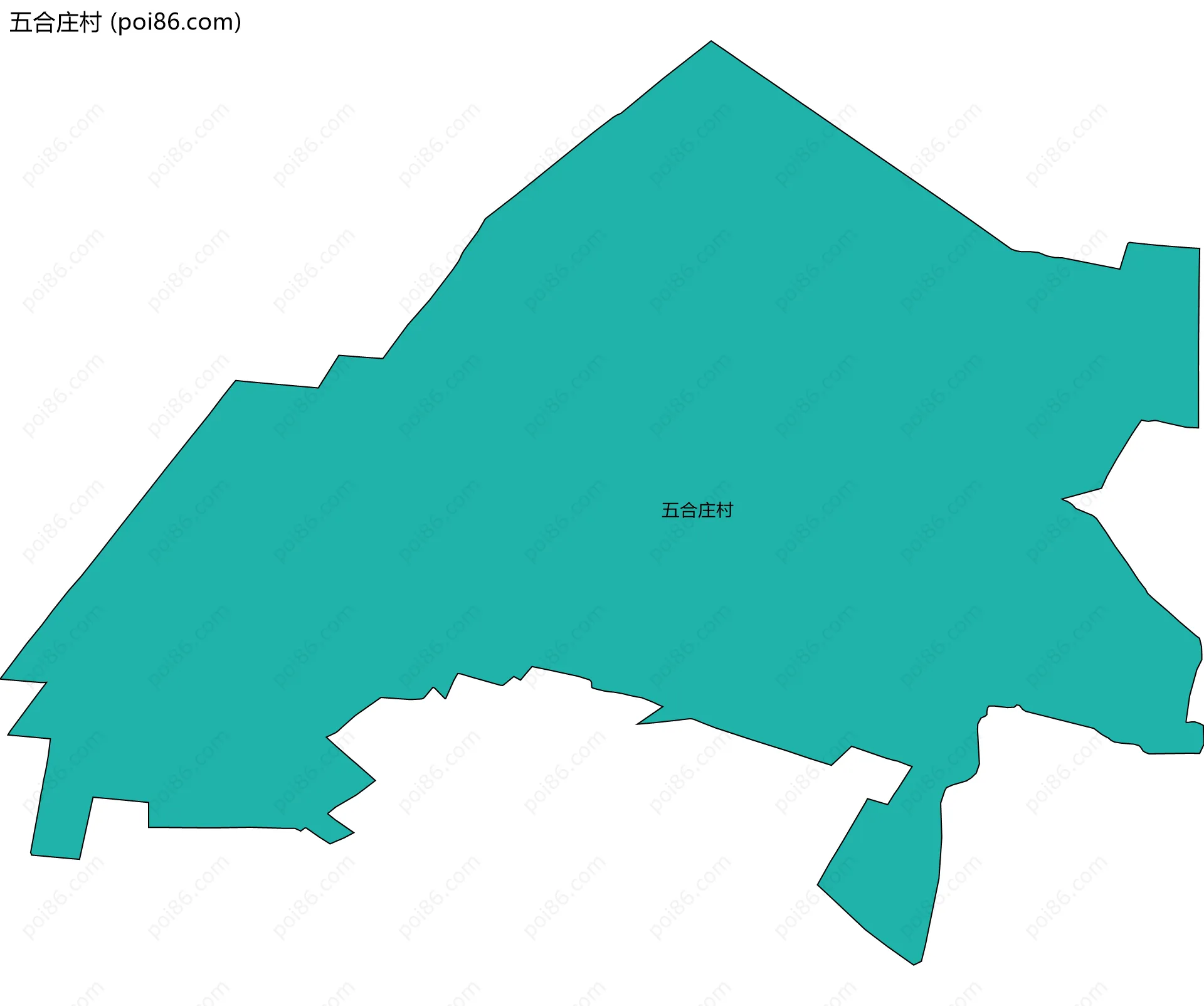 五合庄村边界地图