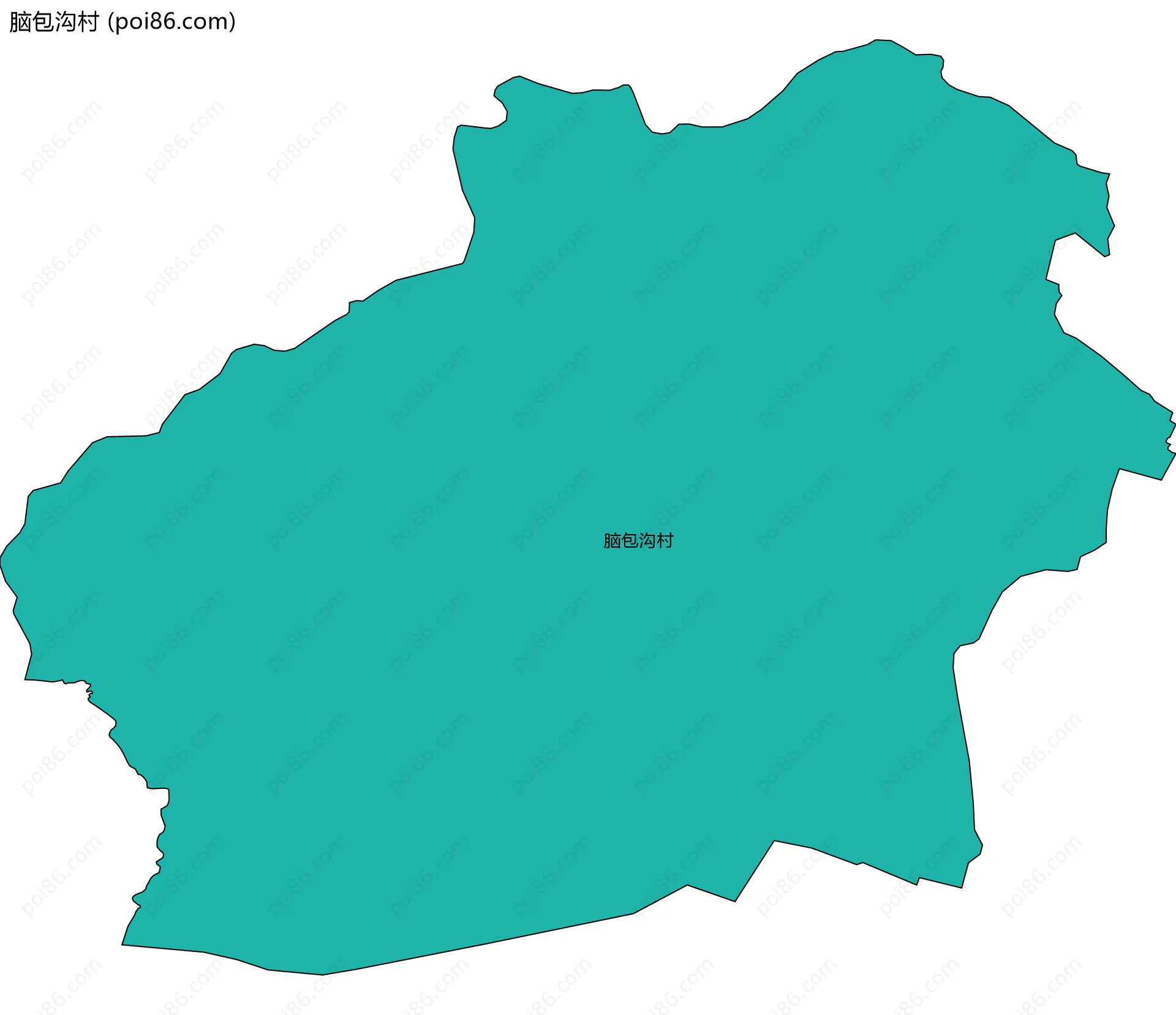 脑包沟村边界地图