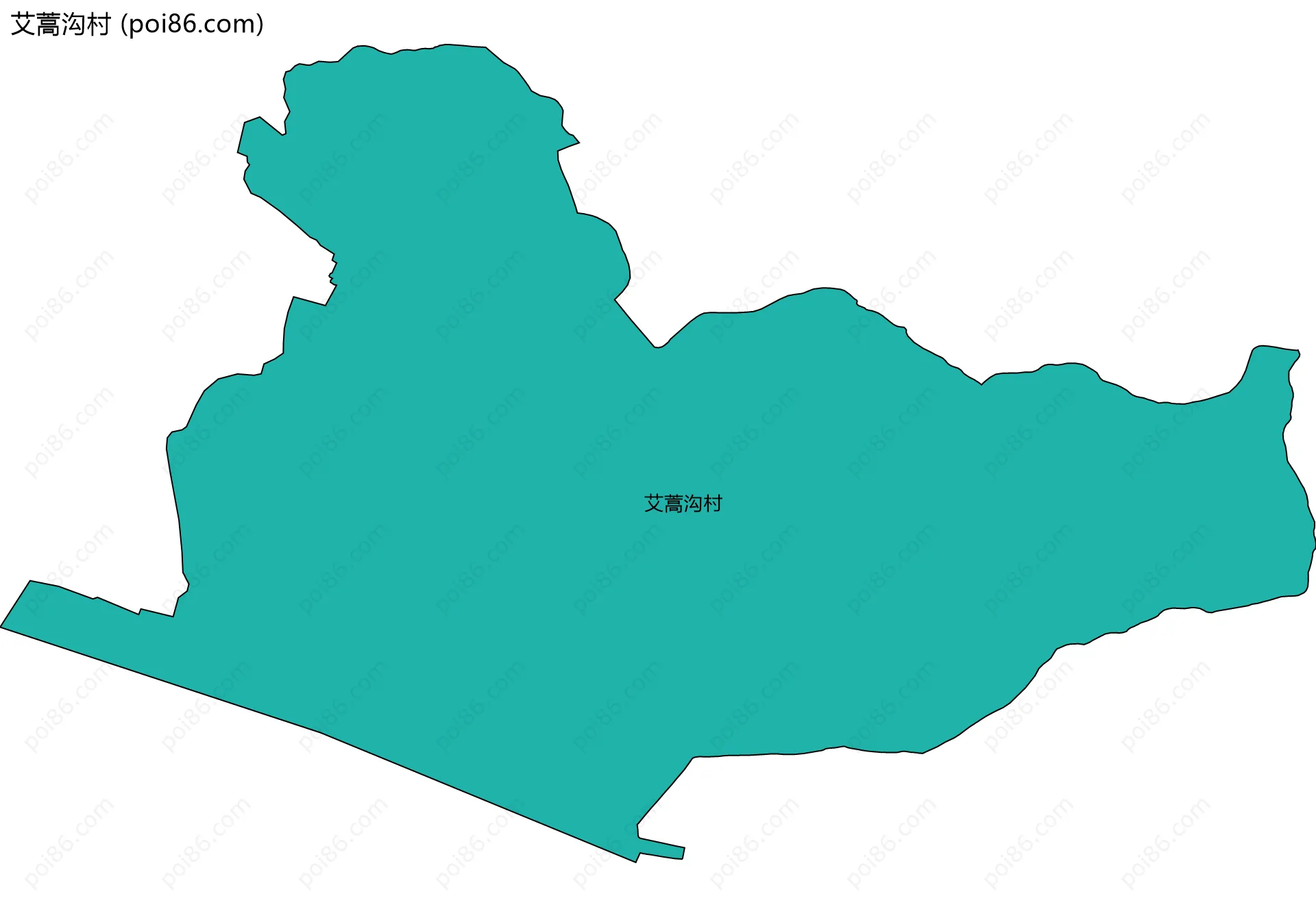 艾蒿沟村边界地图