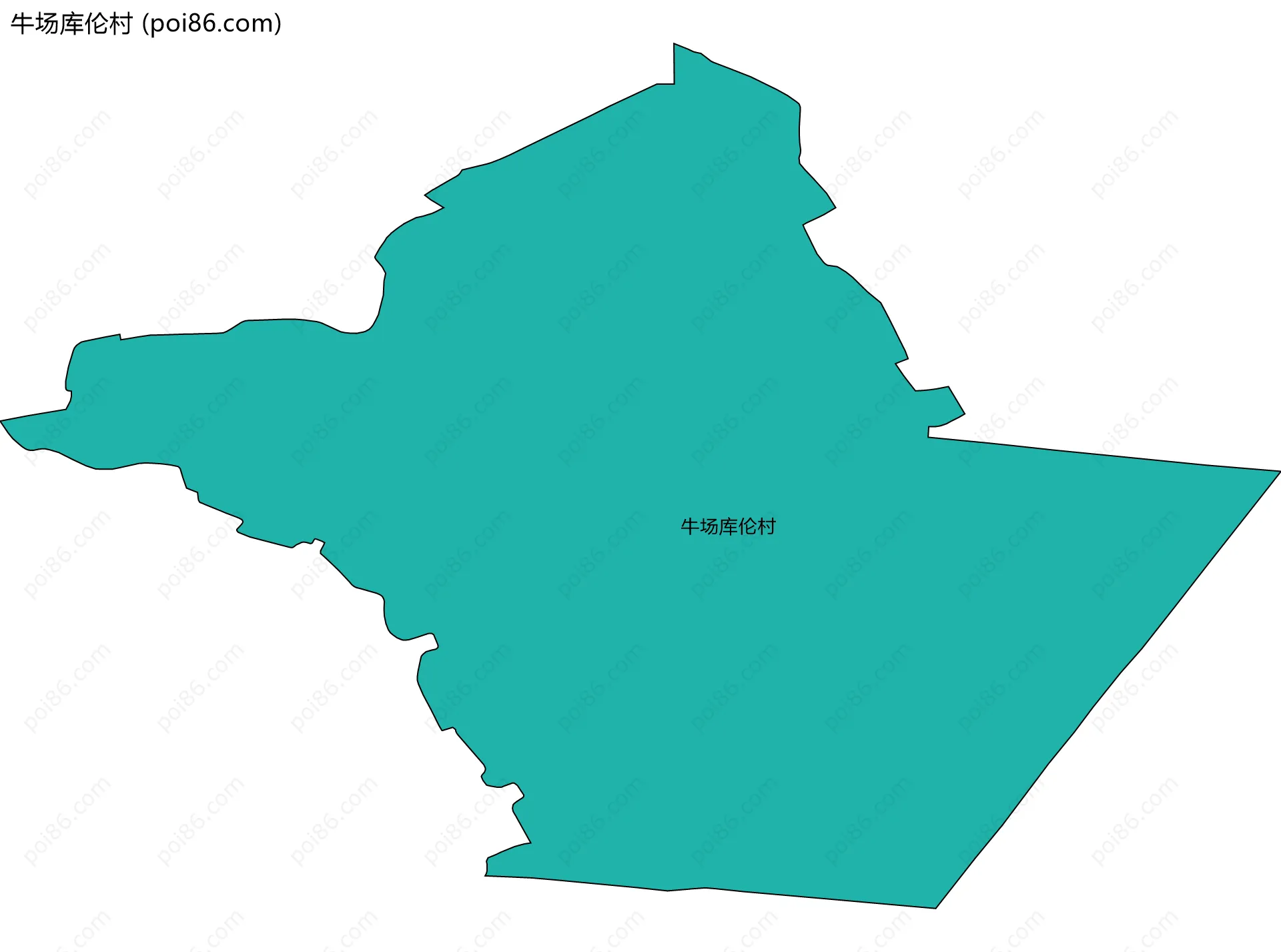 牛场库伦村边界地图