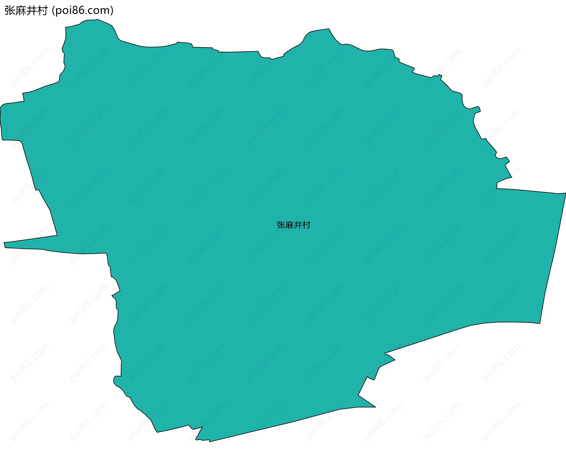 张麻井村边界地图