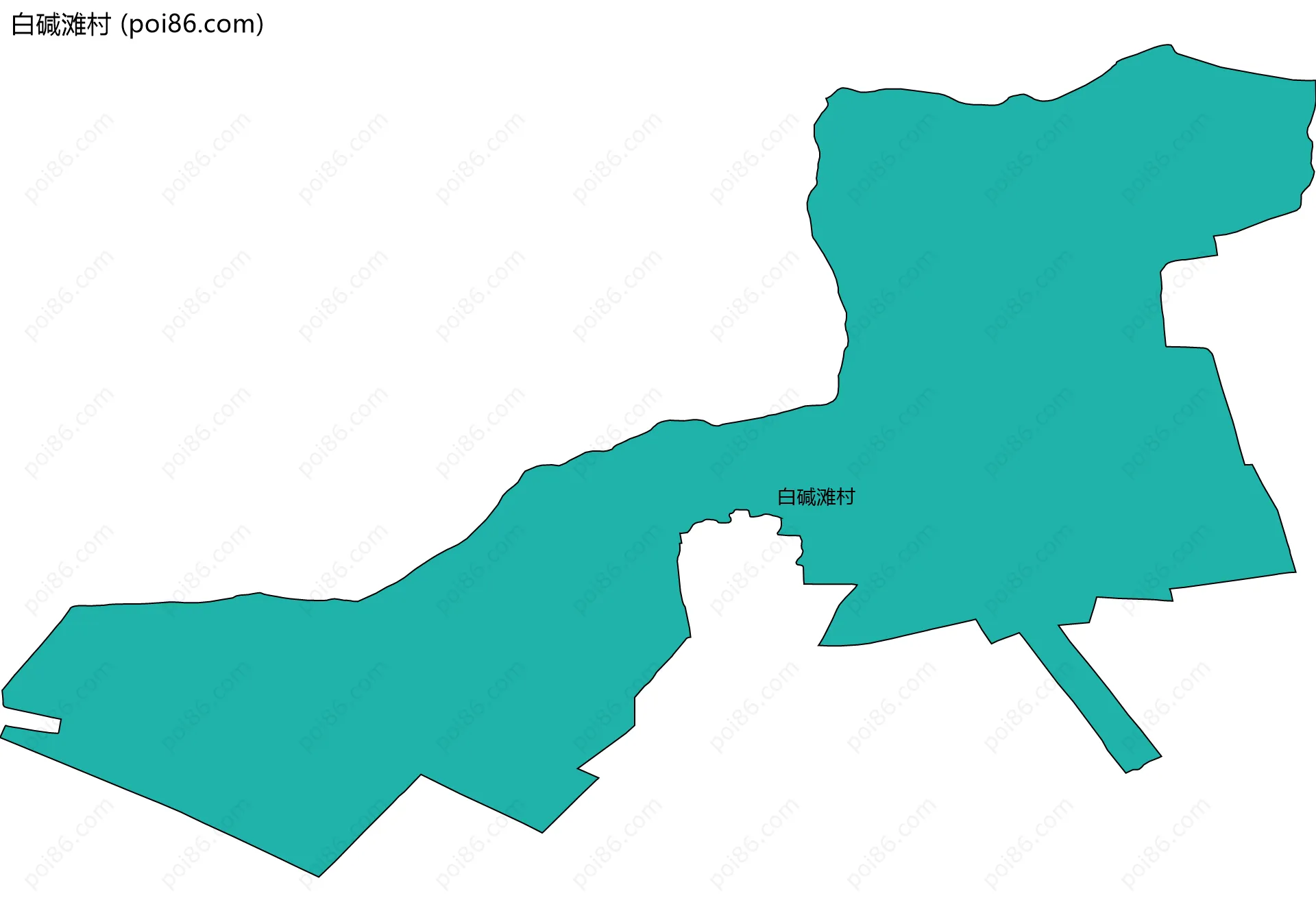 白碱滩村边界地图