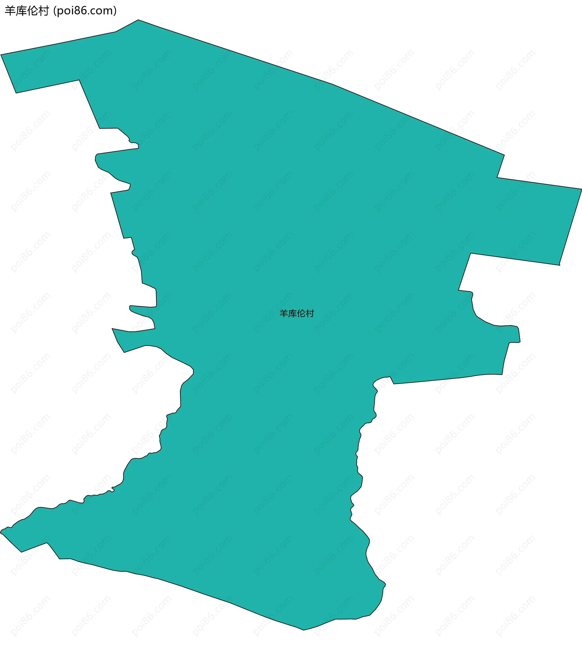羊库伦村边界地图