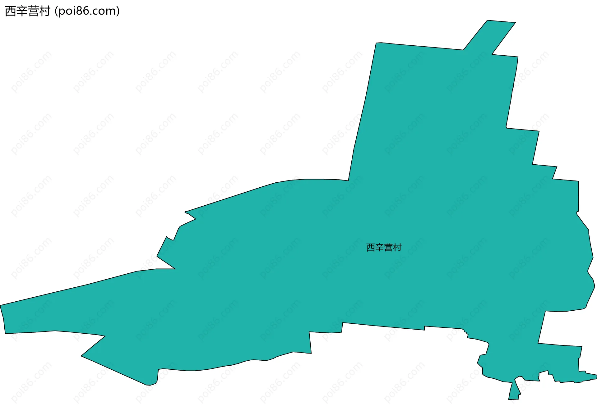 西辛营村边界地图
