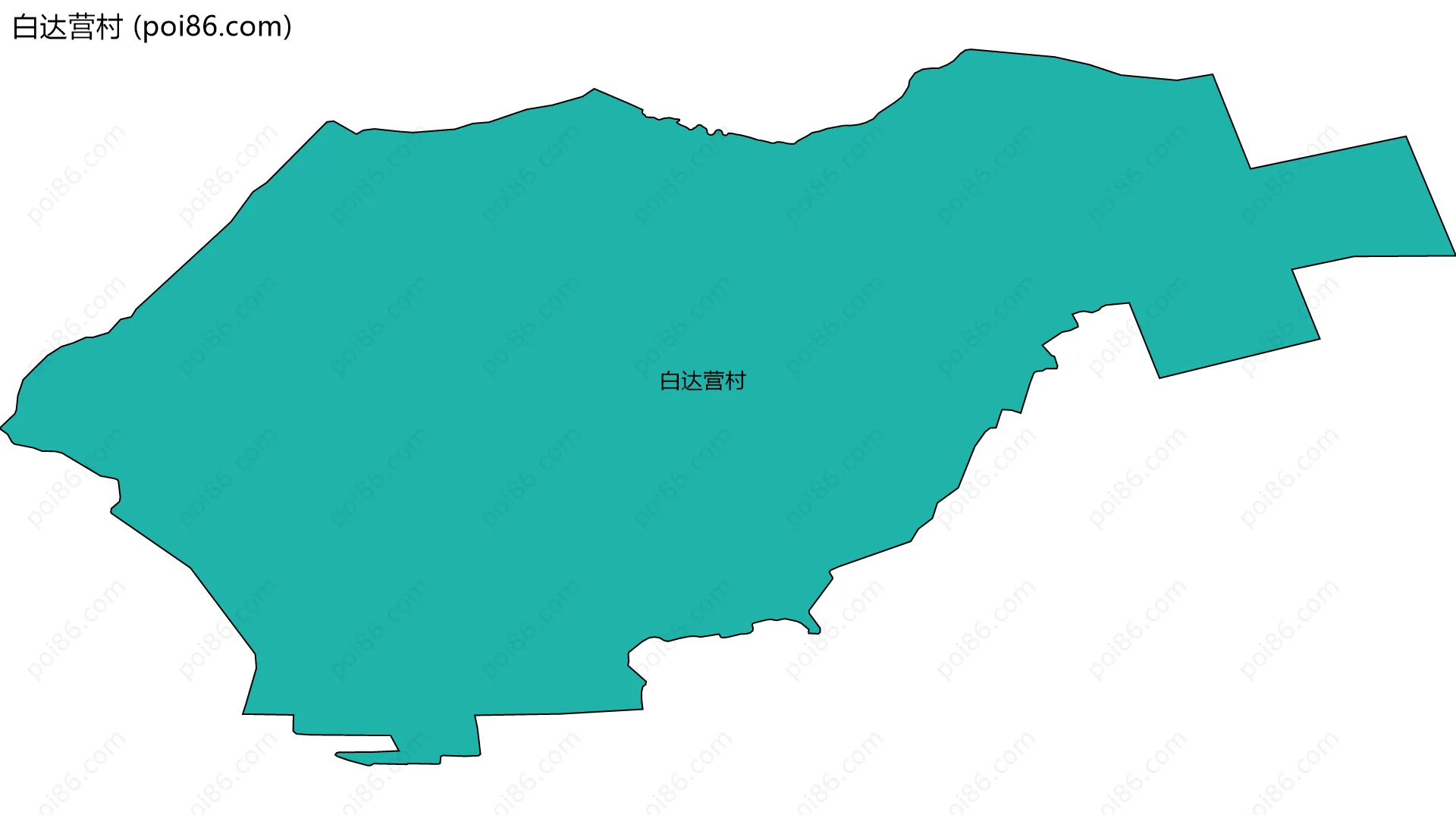 白达营村边界地图