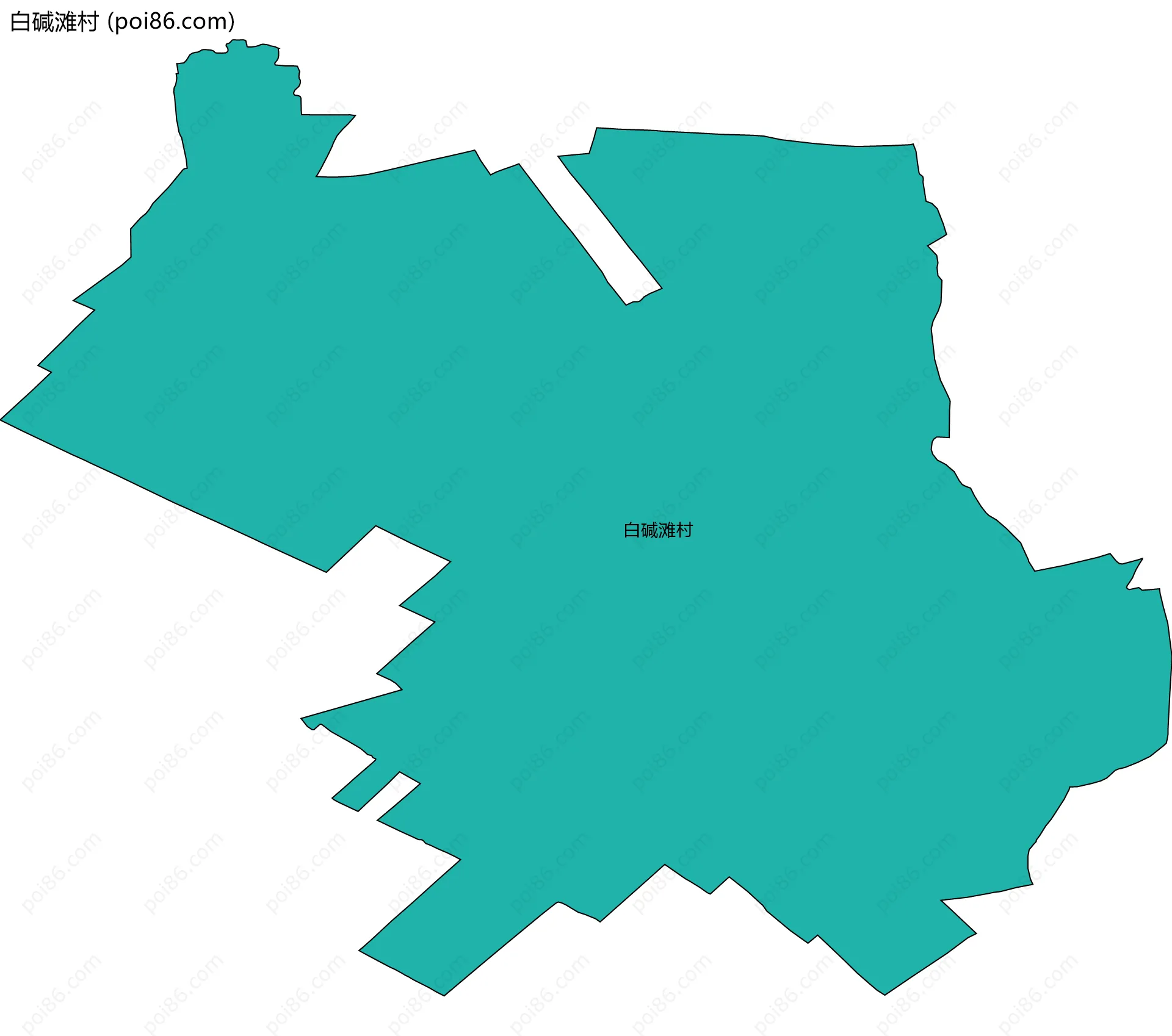白碱滩村边界地图