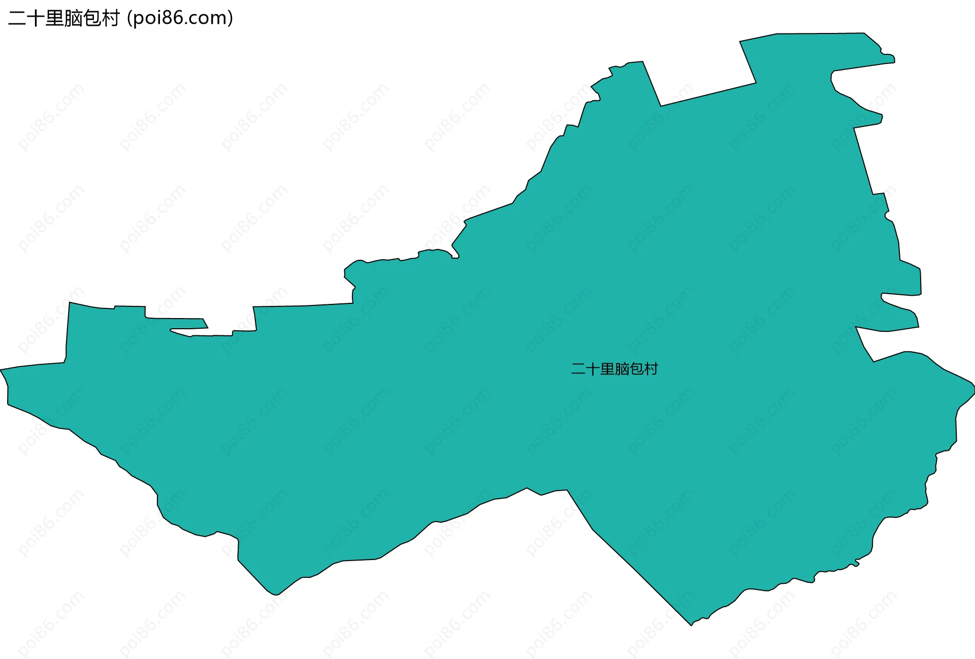 二十里脑包村边界地图