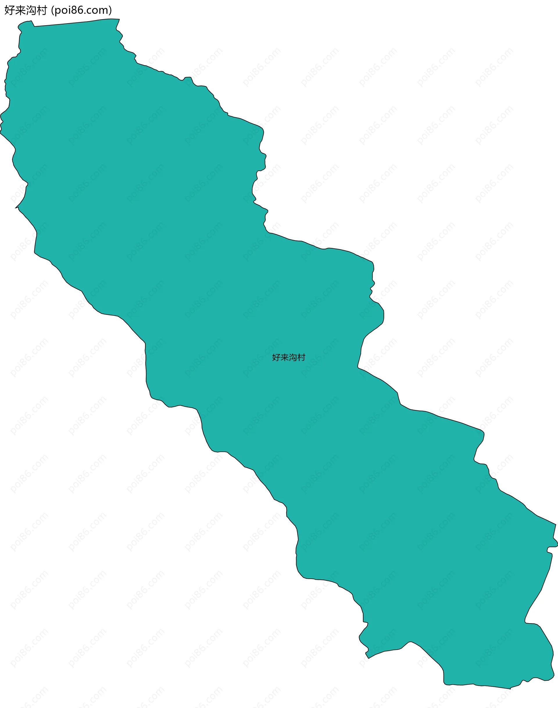 好来沟村边界地图