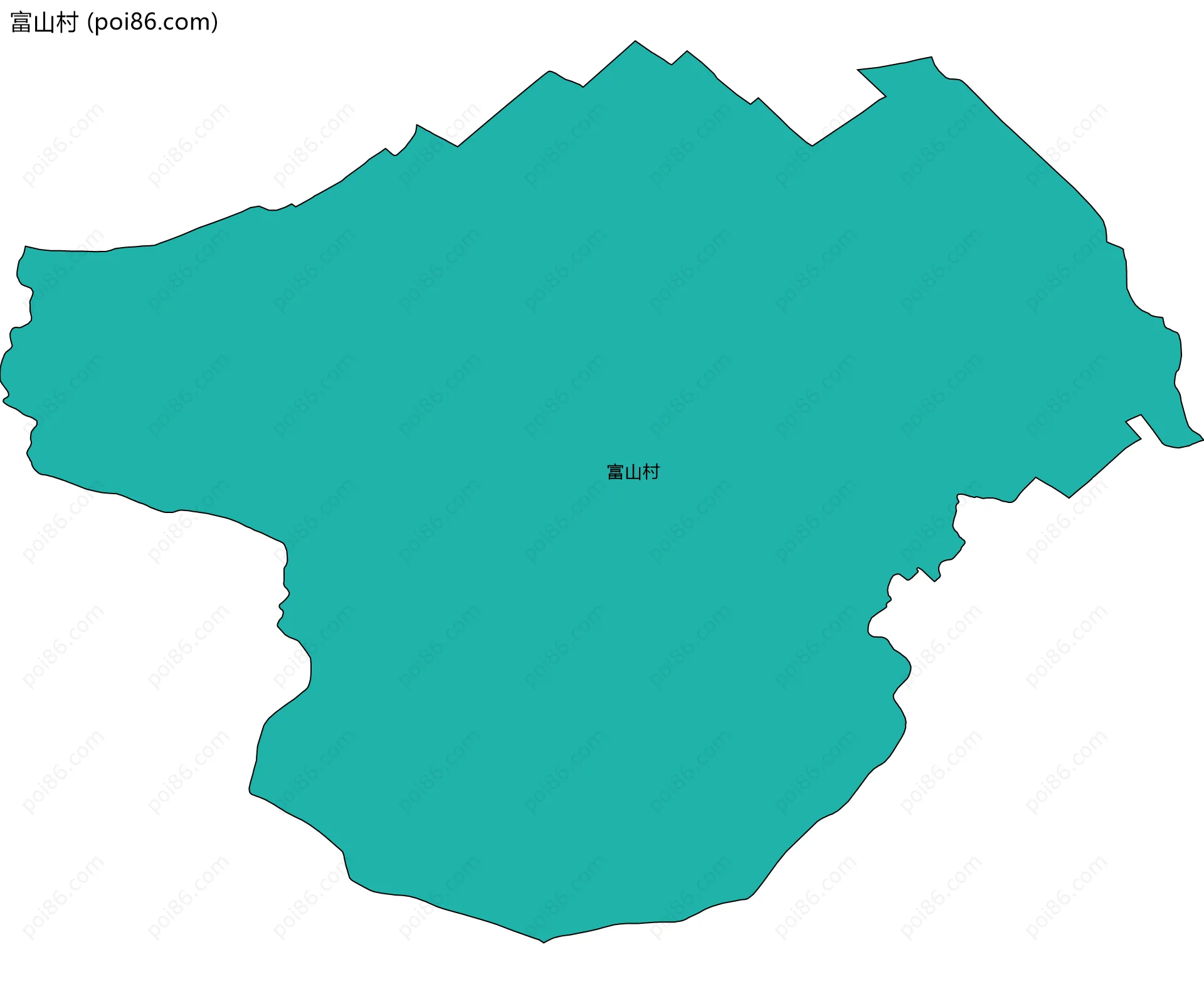 富山村边界地图