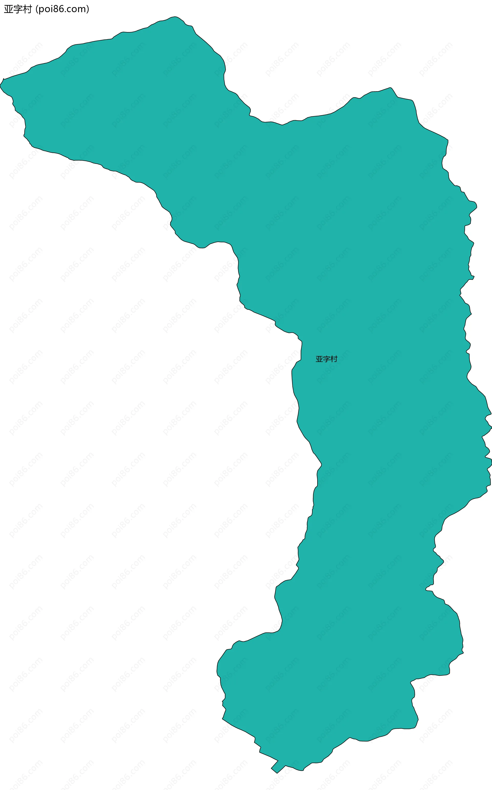 亚字村边界地图