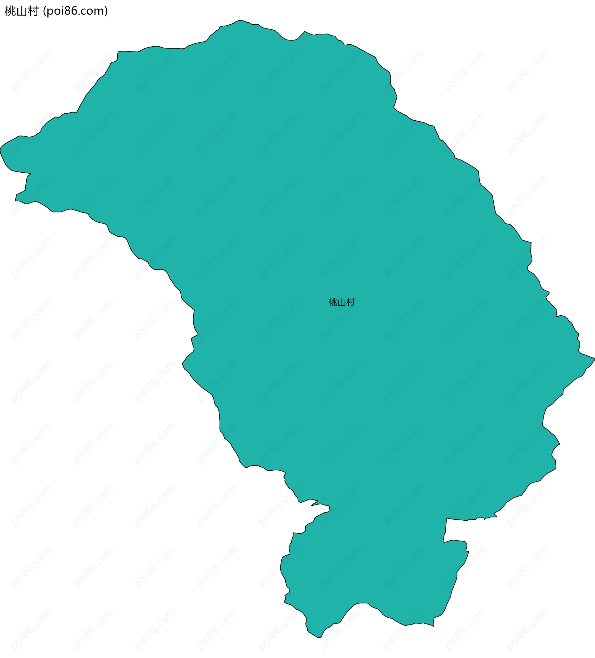 桃山村边界地图