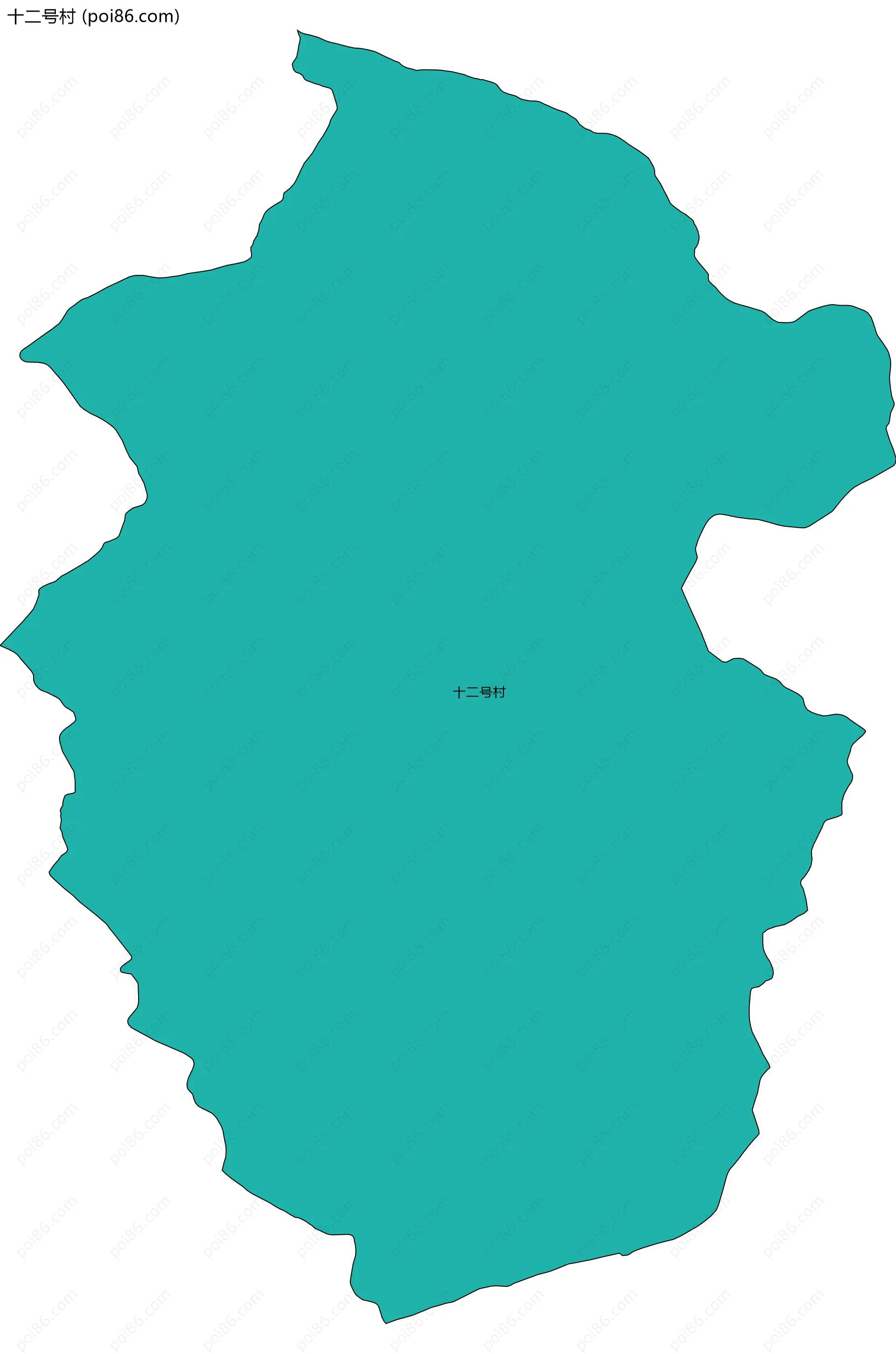 十二号村边界地图