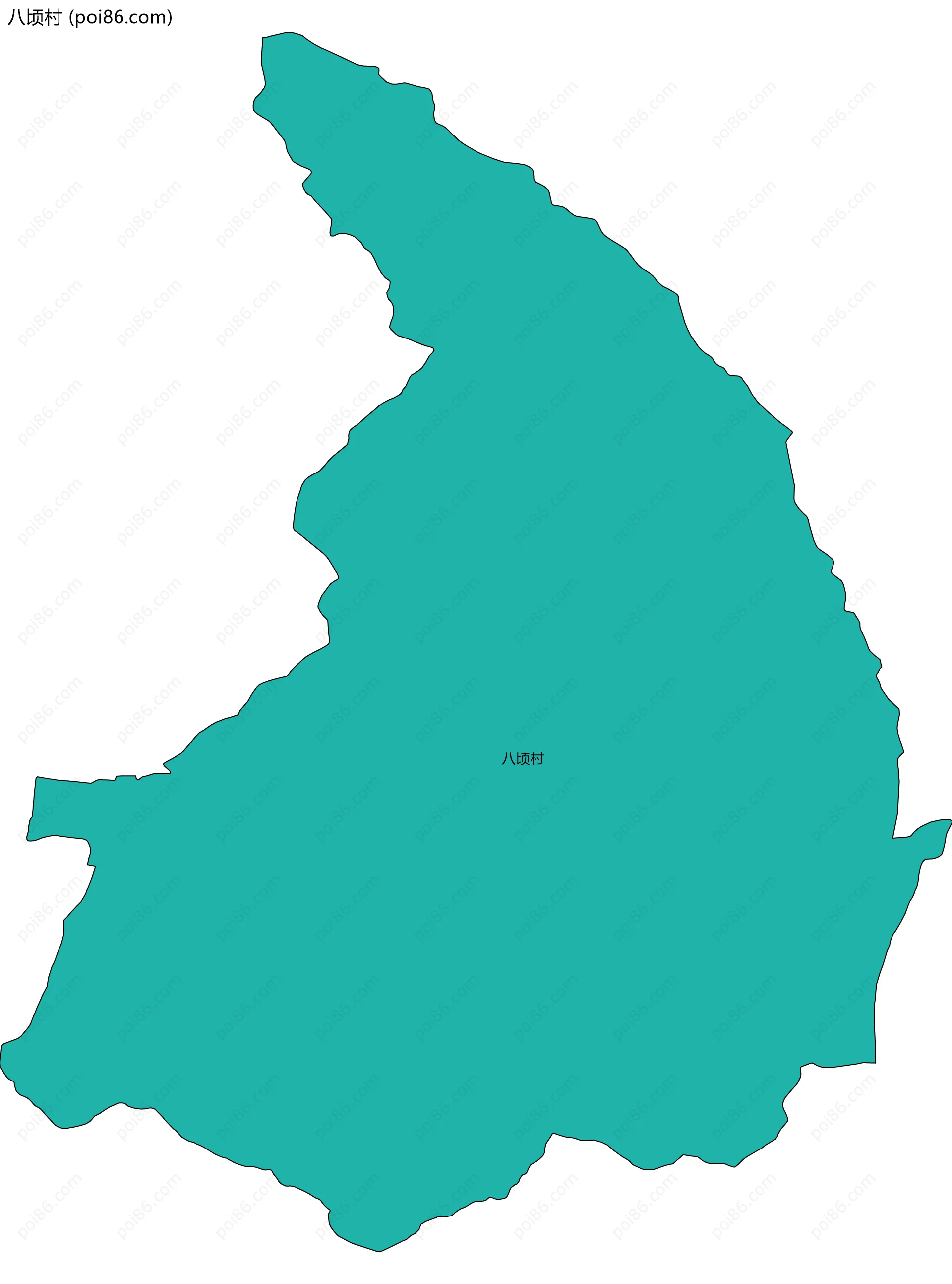 八顷村边界地图