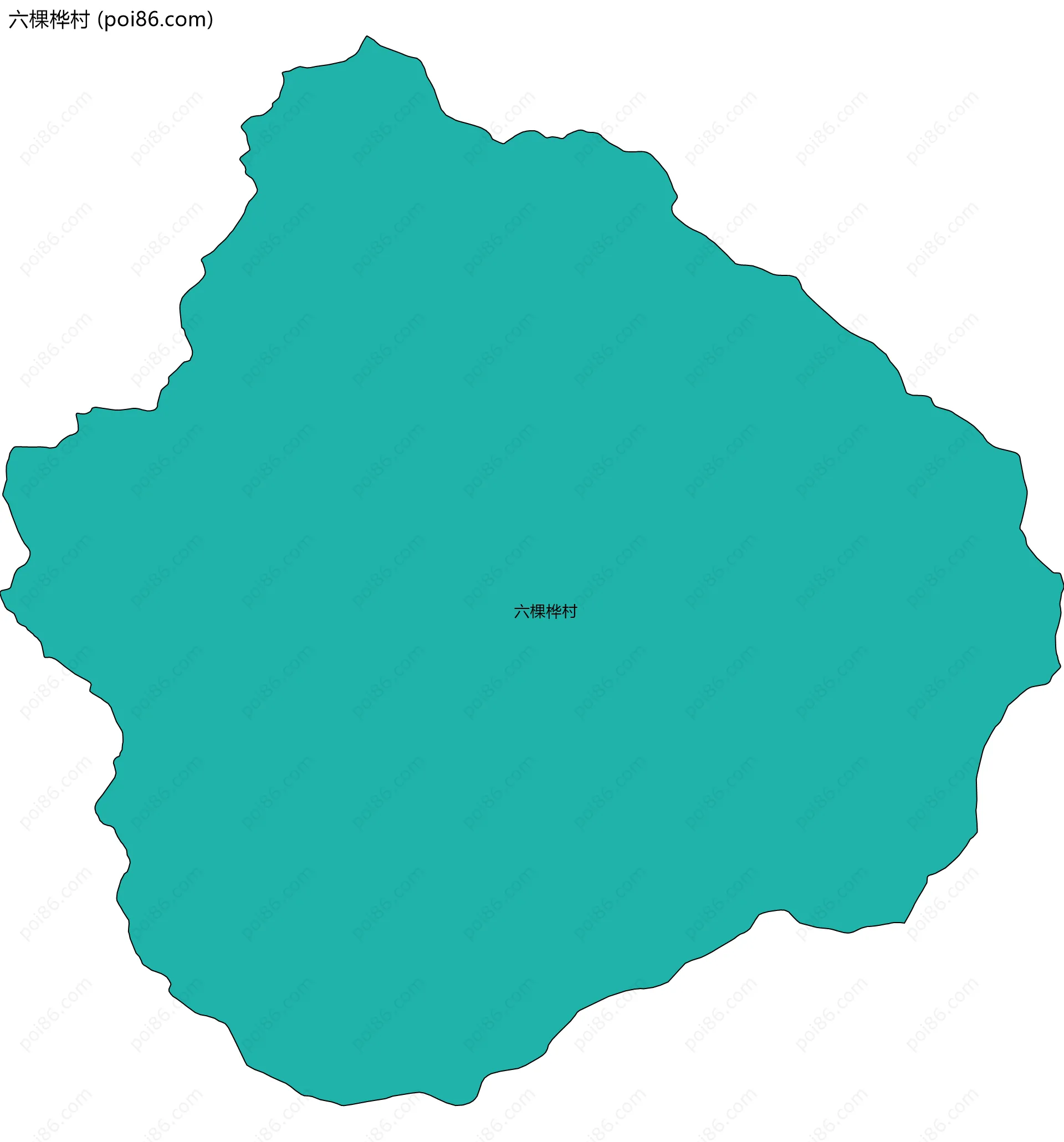 六棵桦村边界地图