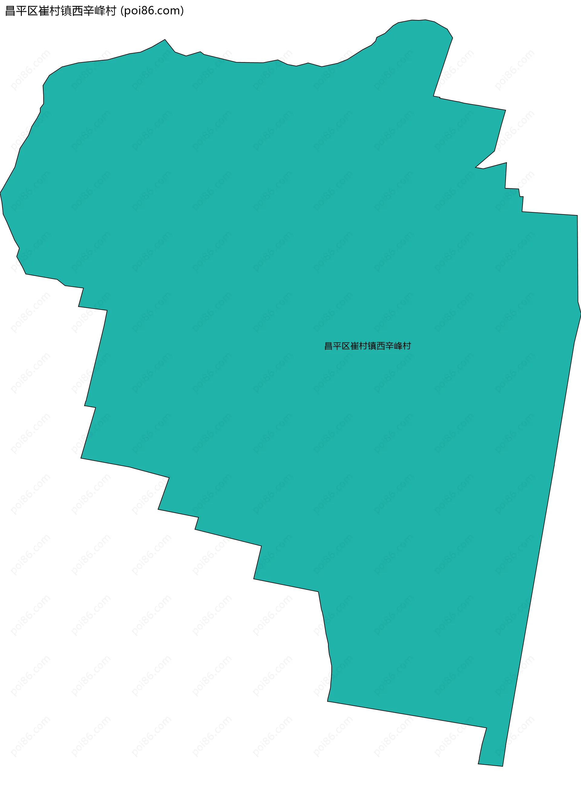 昌平区崔村镇西辛峰村边界地图