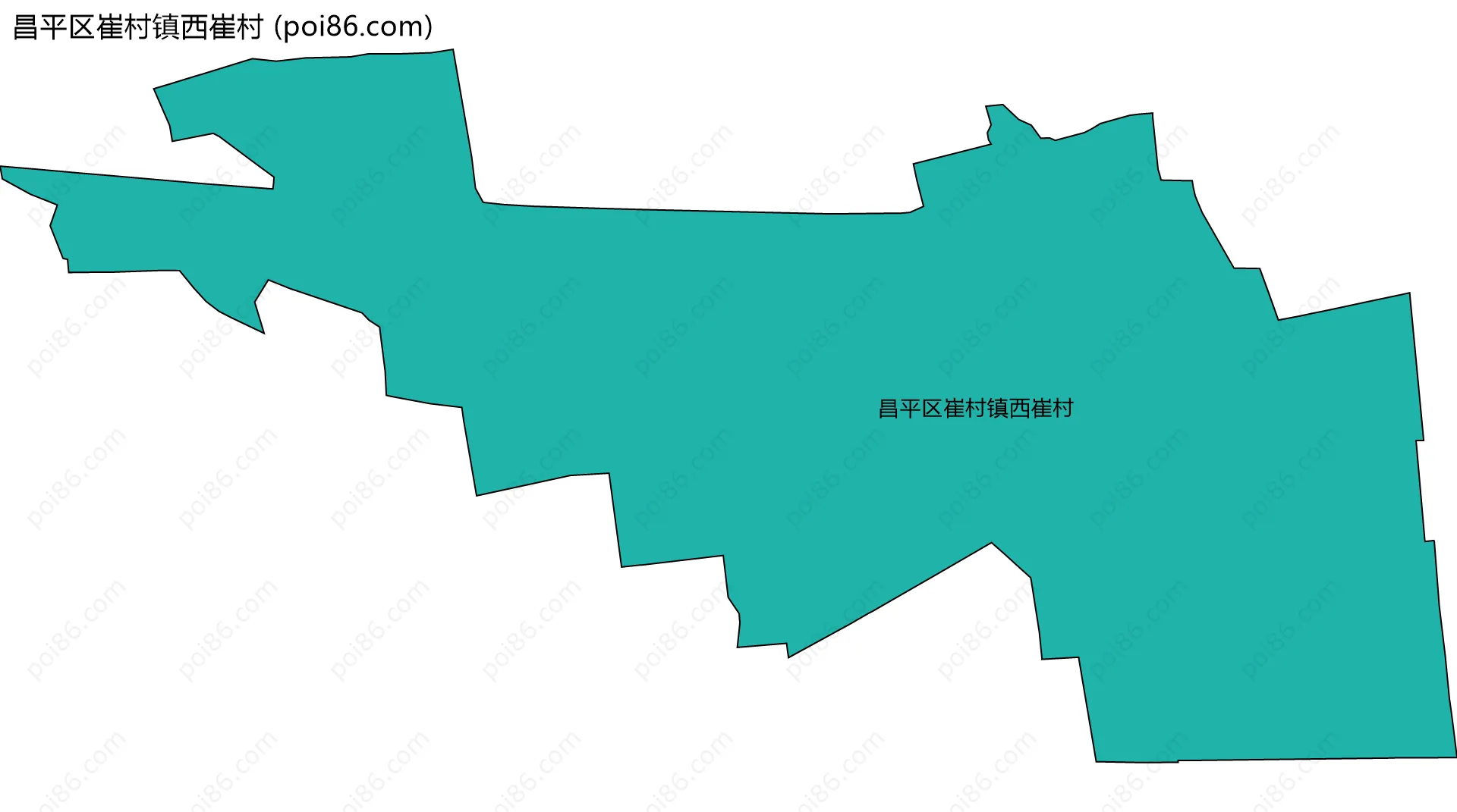 昌平区崔村镇西崔村边界地图