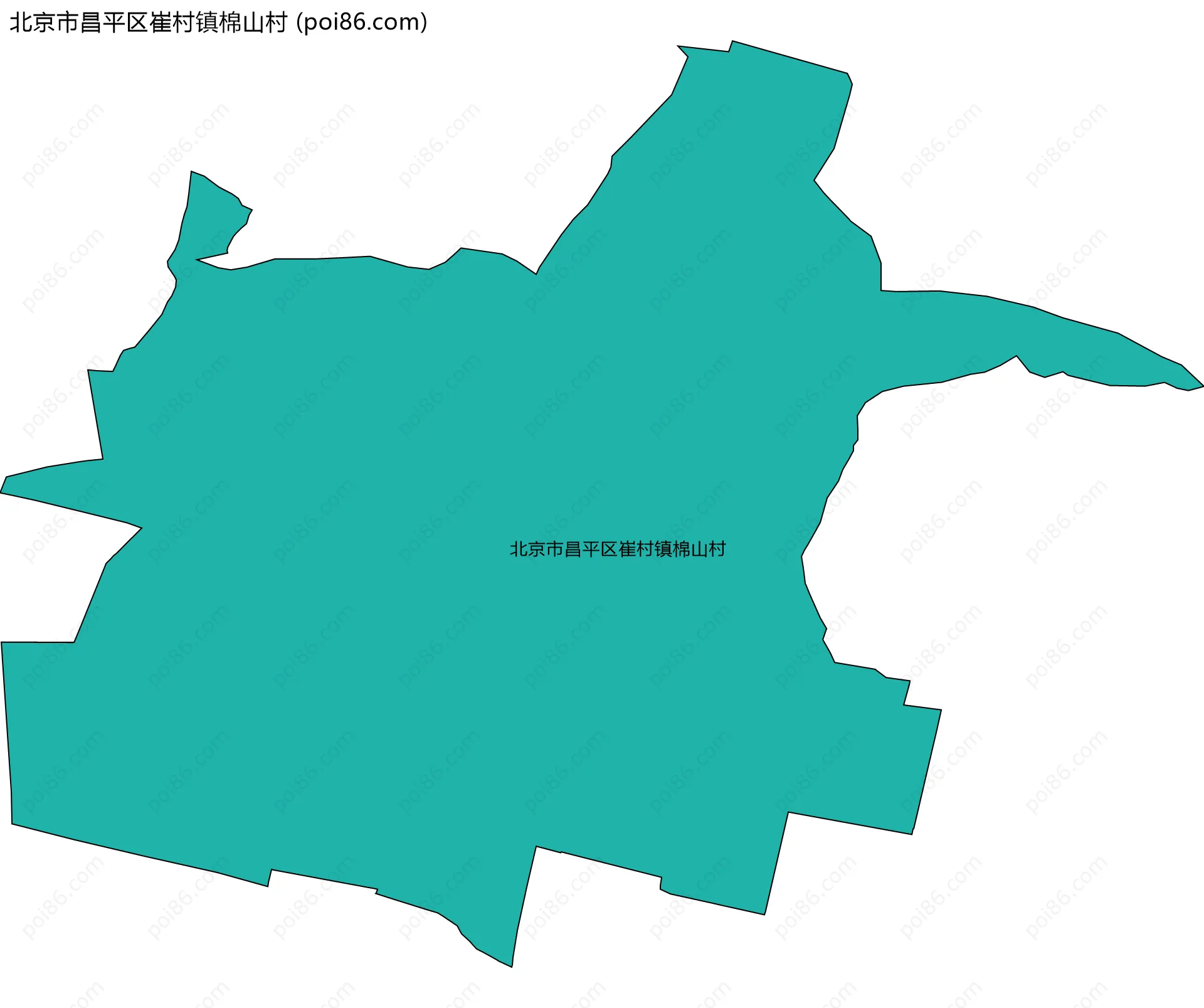 北京市昌平区崔村镇棉山村边界地图