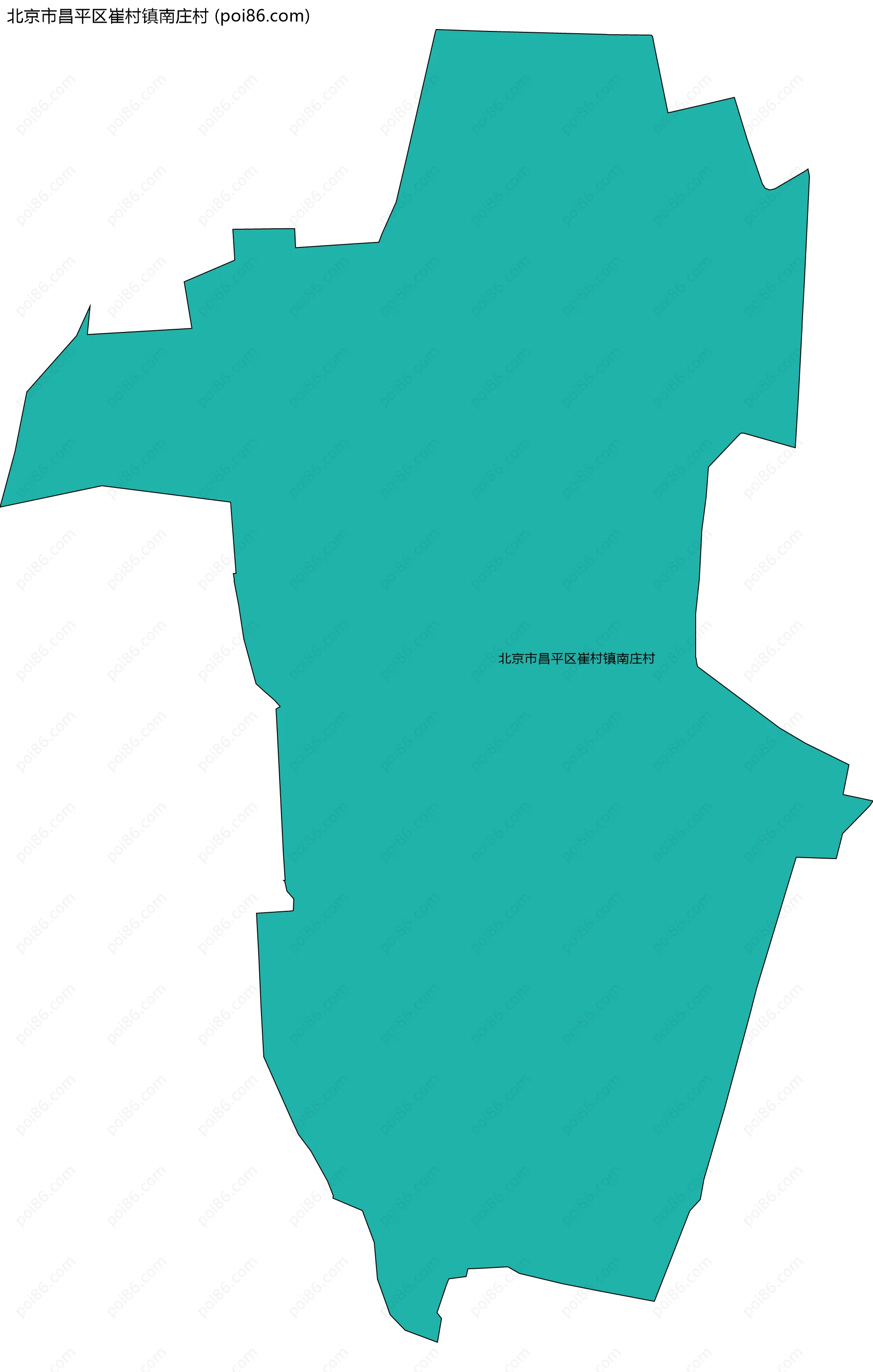 北京市昌平区崔村镇南庄村边界地图