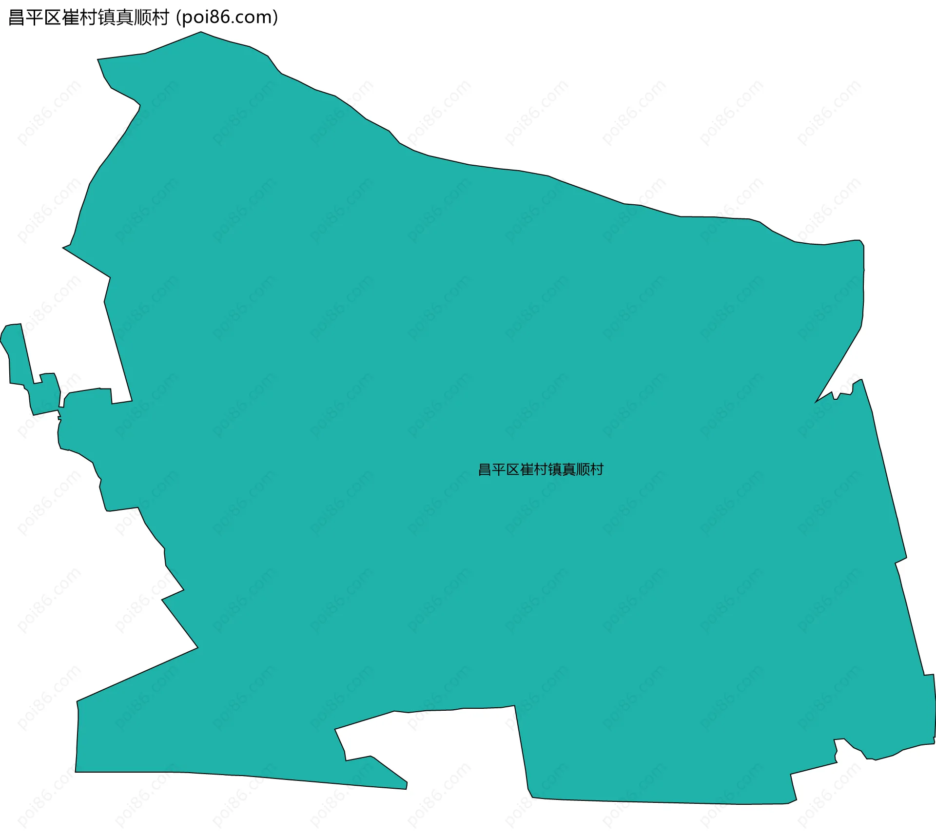 昌平区崔村镇真顺村边界地图