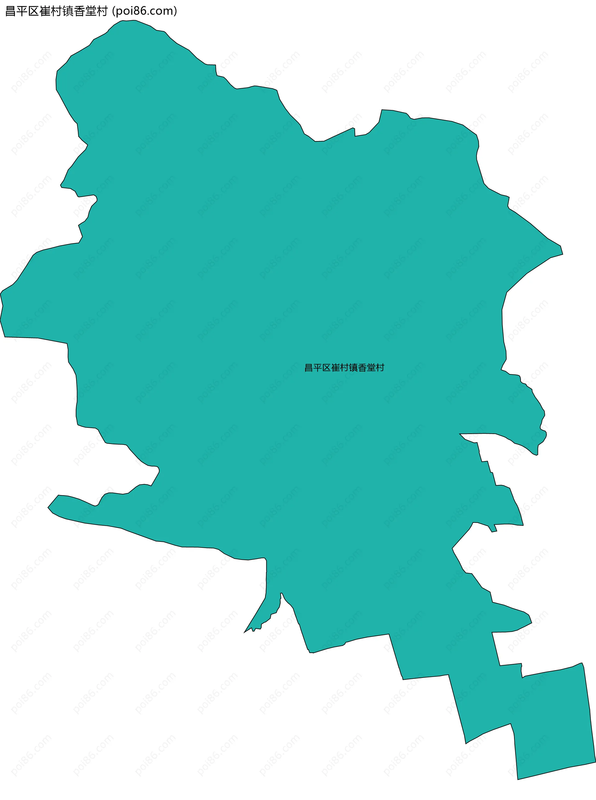 昌平区崔村镇香堂村边界地图