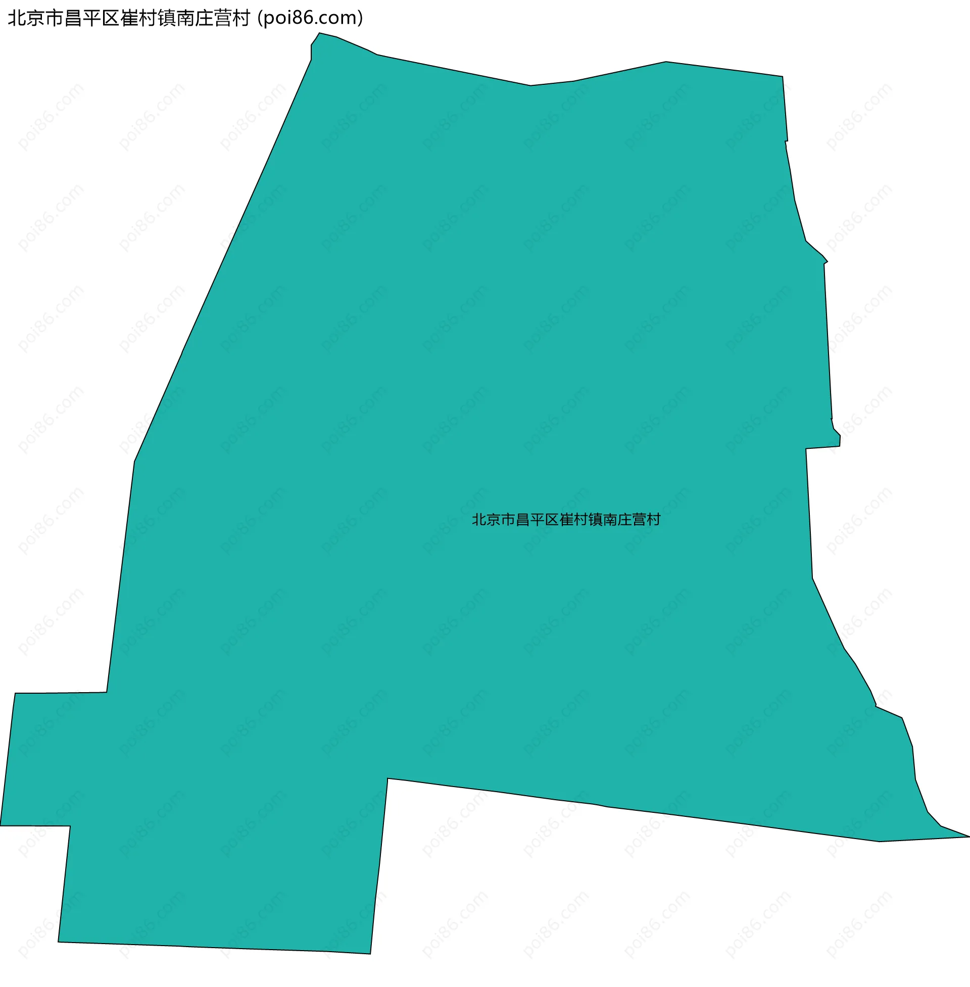 北京市昌平区崔村镇南庄营村边界地图