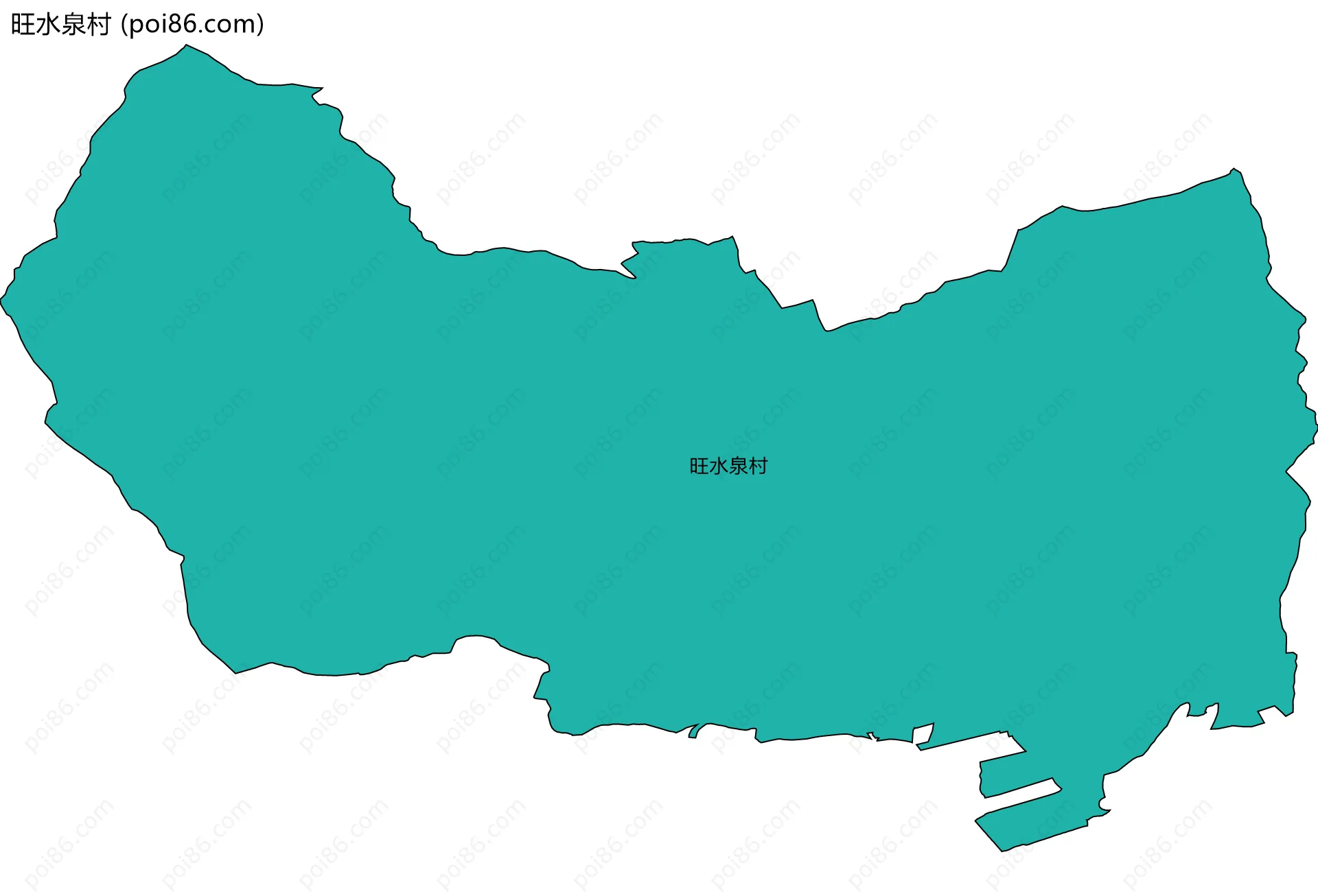 旺水泉村边界地图