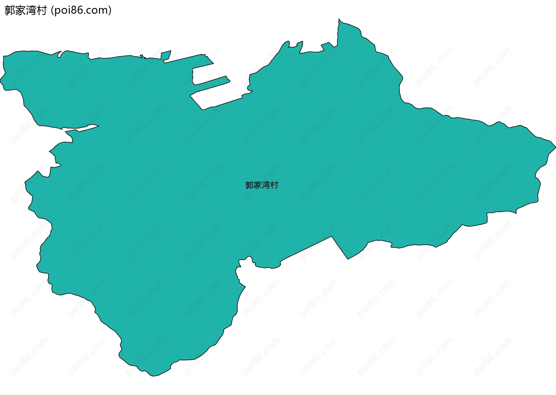 郭家湾村边界地图