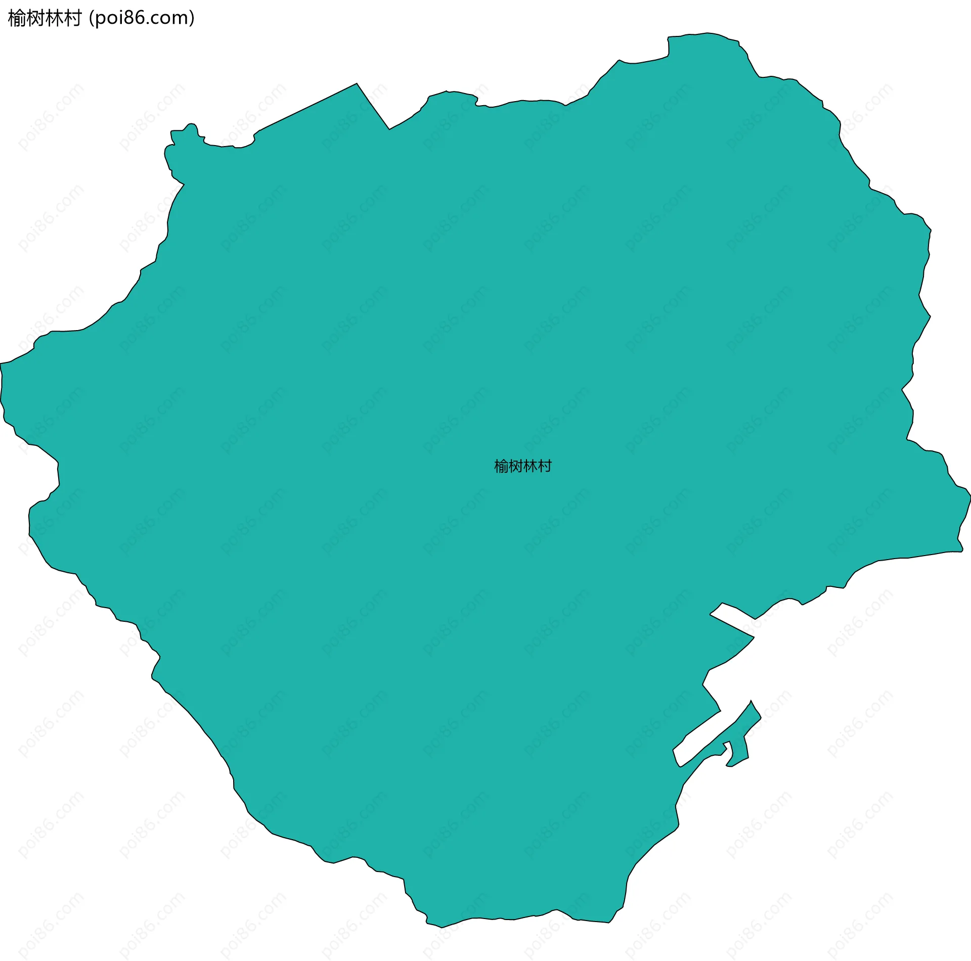 榆树林村边界地图