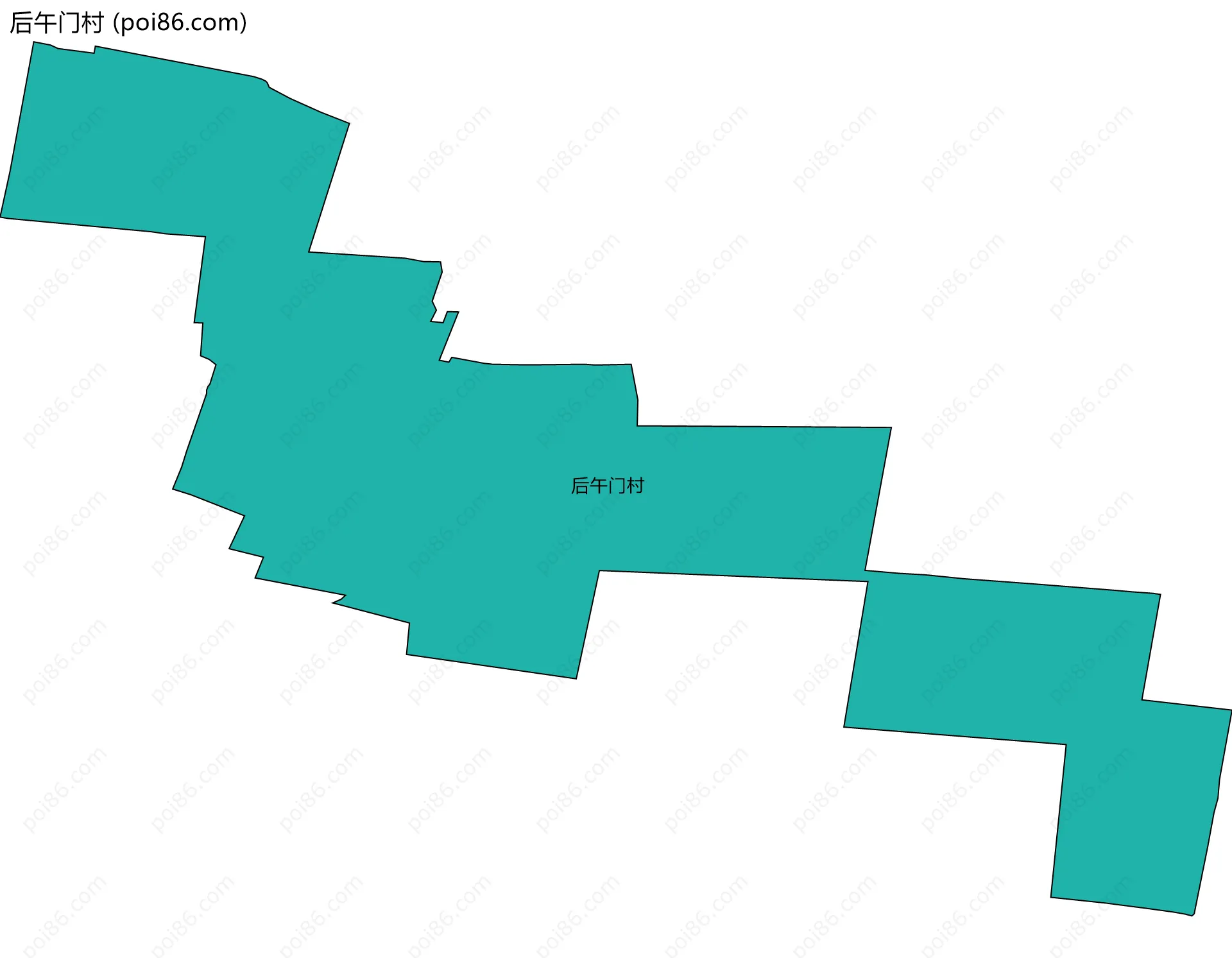 后午门村边界地图