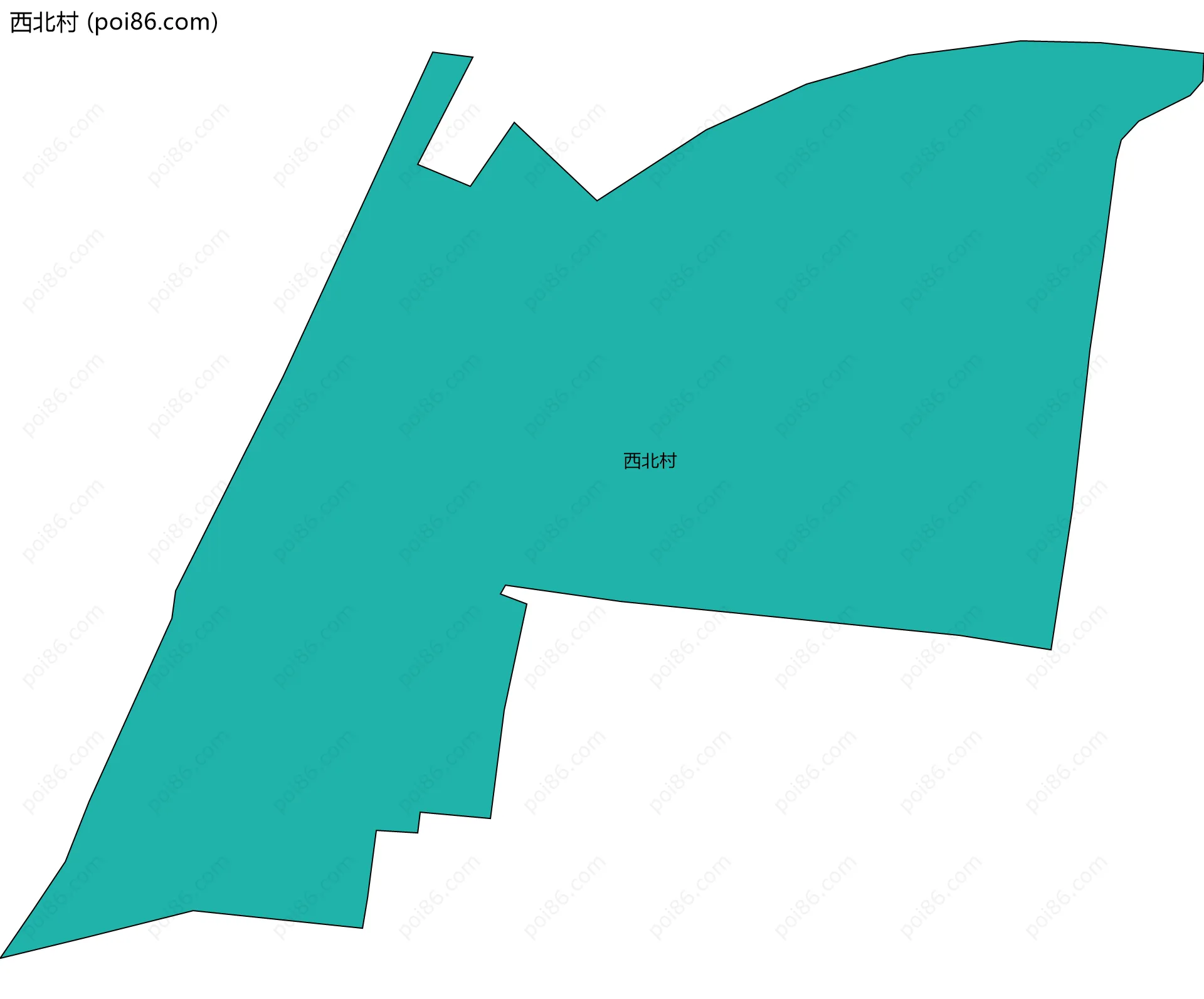 西北村边界地图