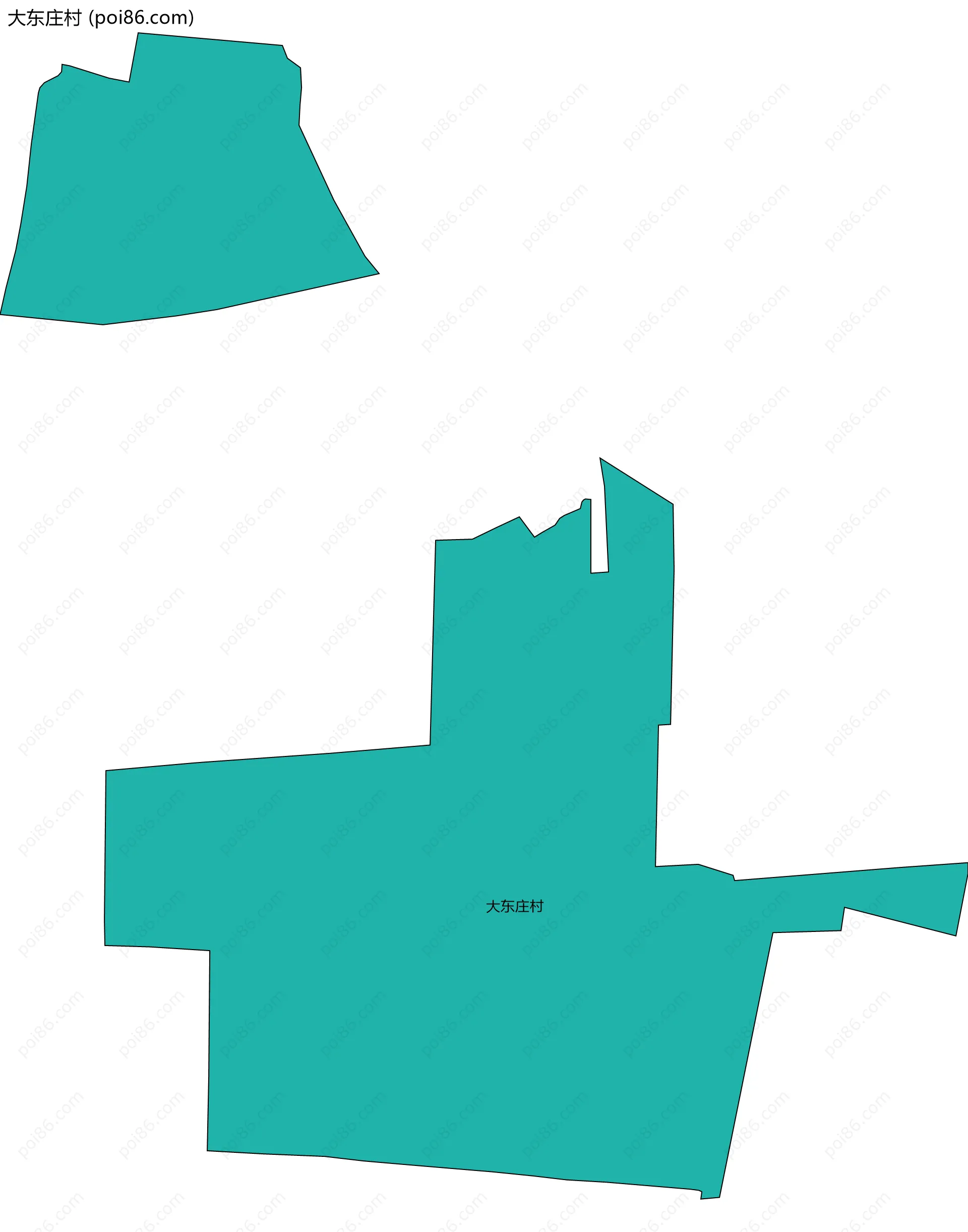 大东庄村边界地图