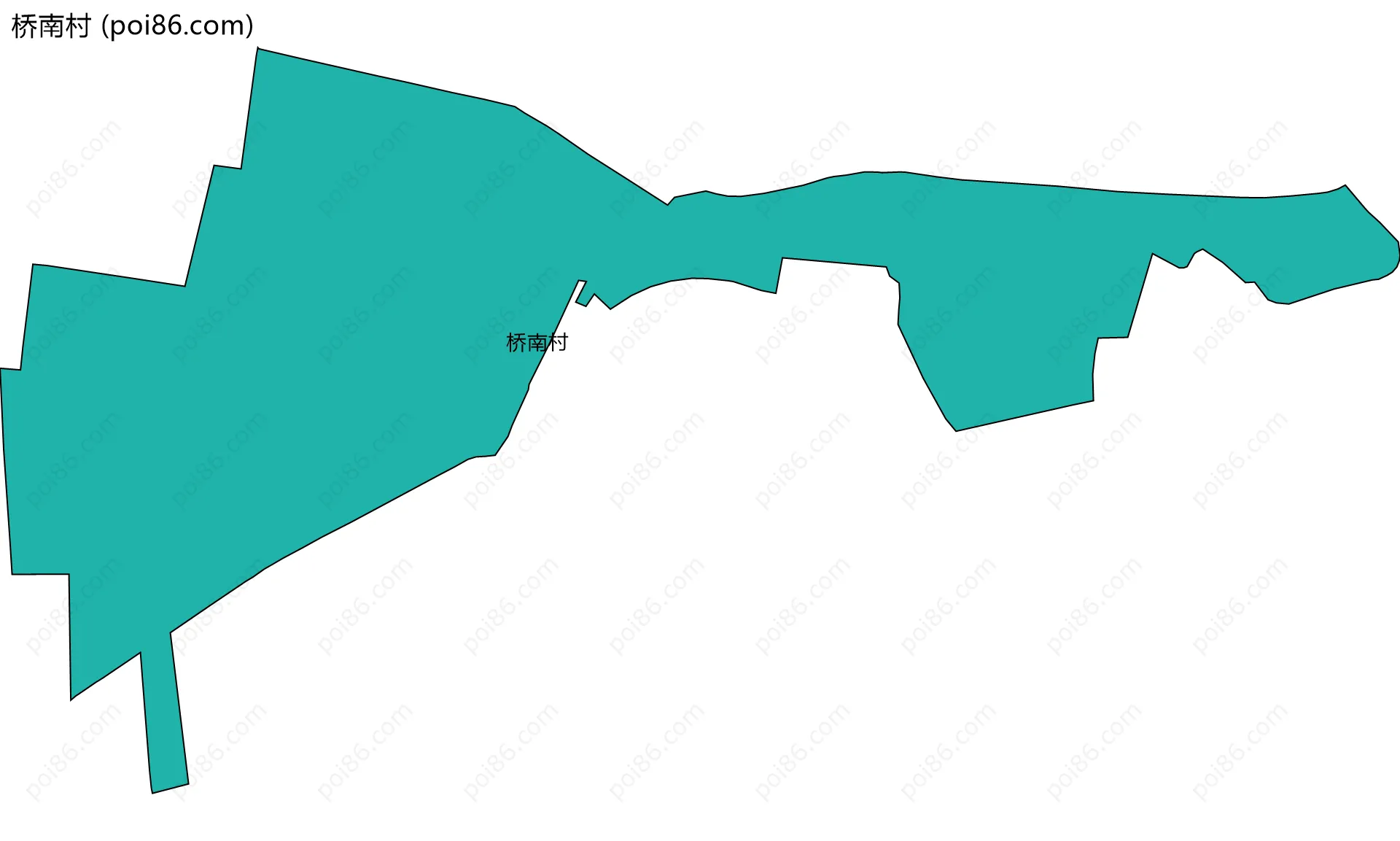 桥南村边界地图