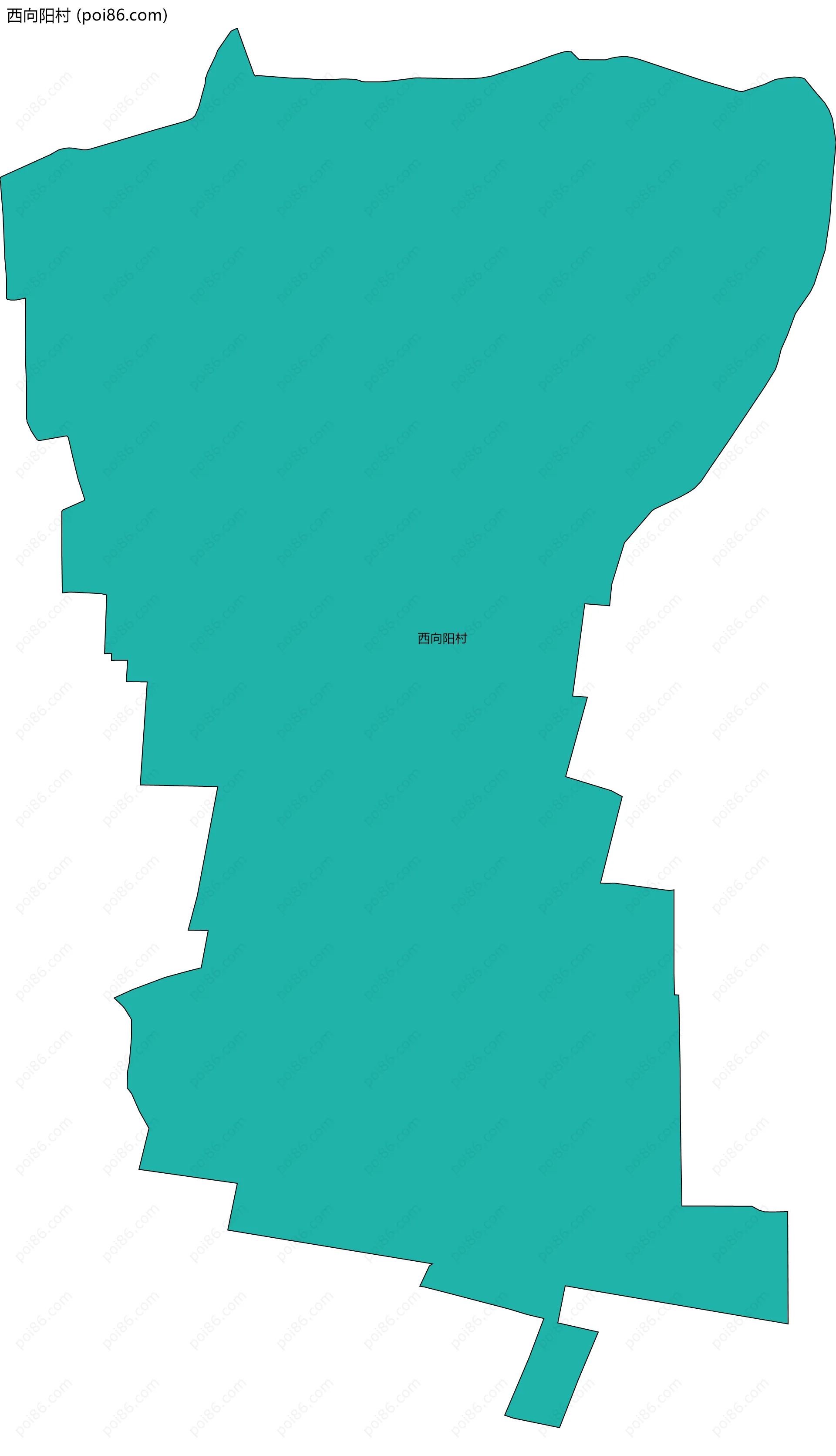 西向阳村边界地图