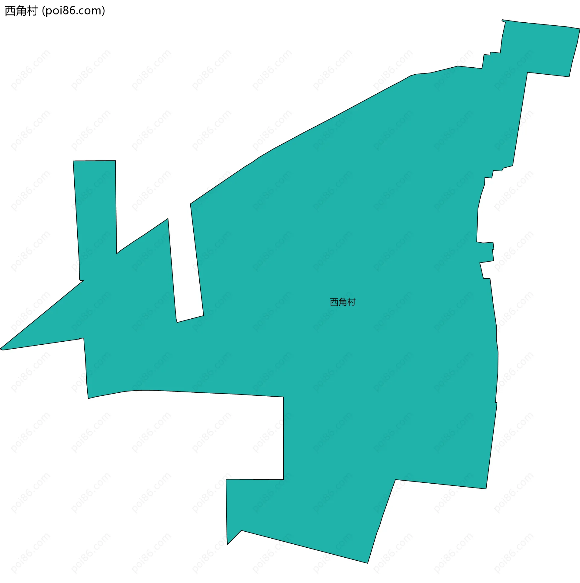 西角村边界地图