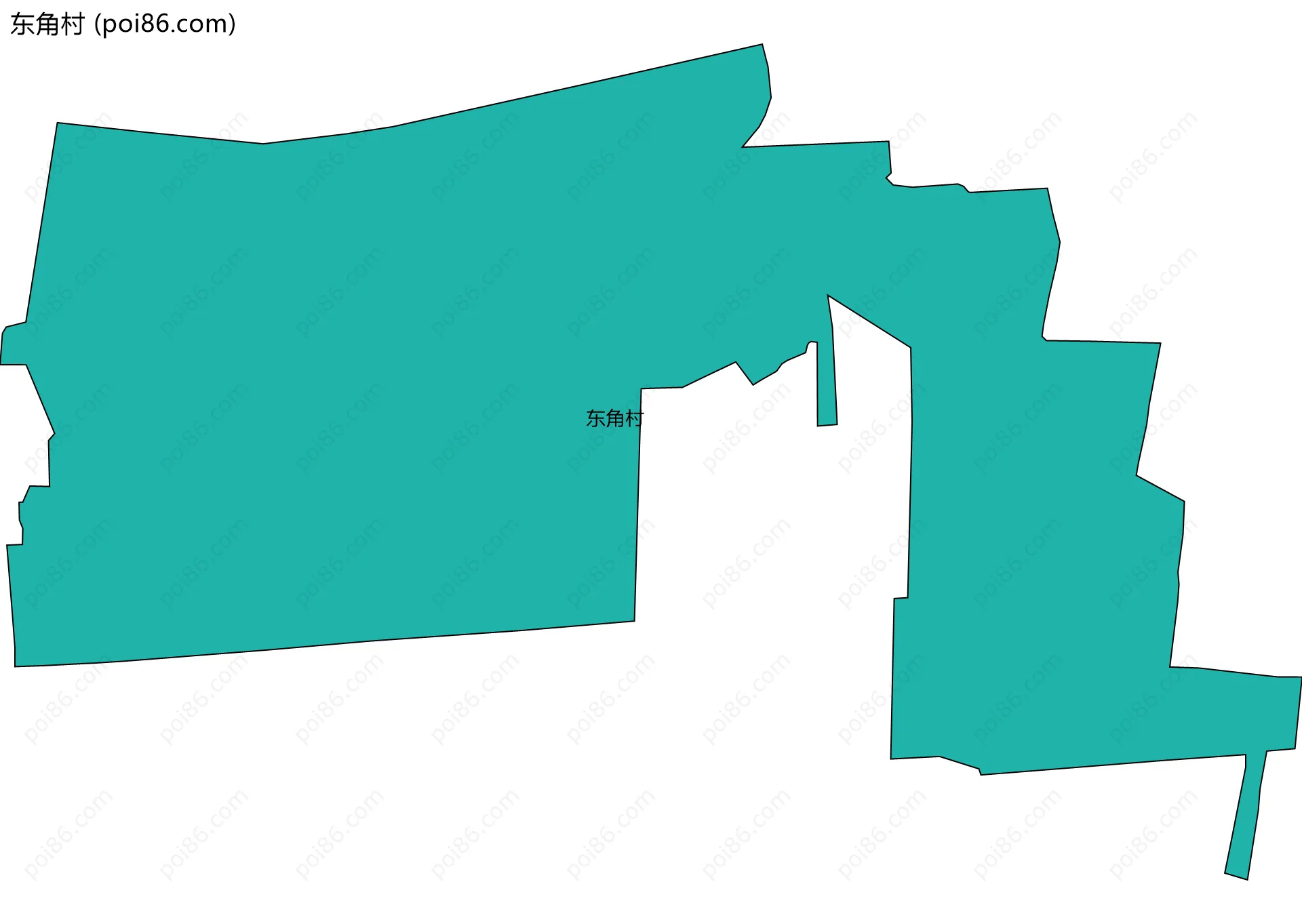 东角村边界地图