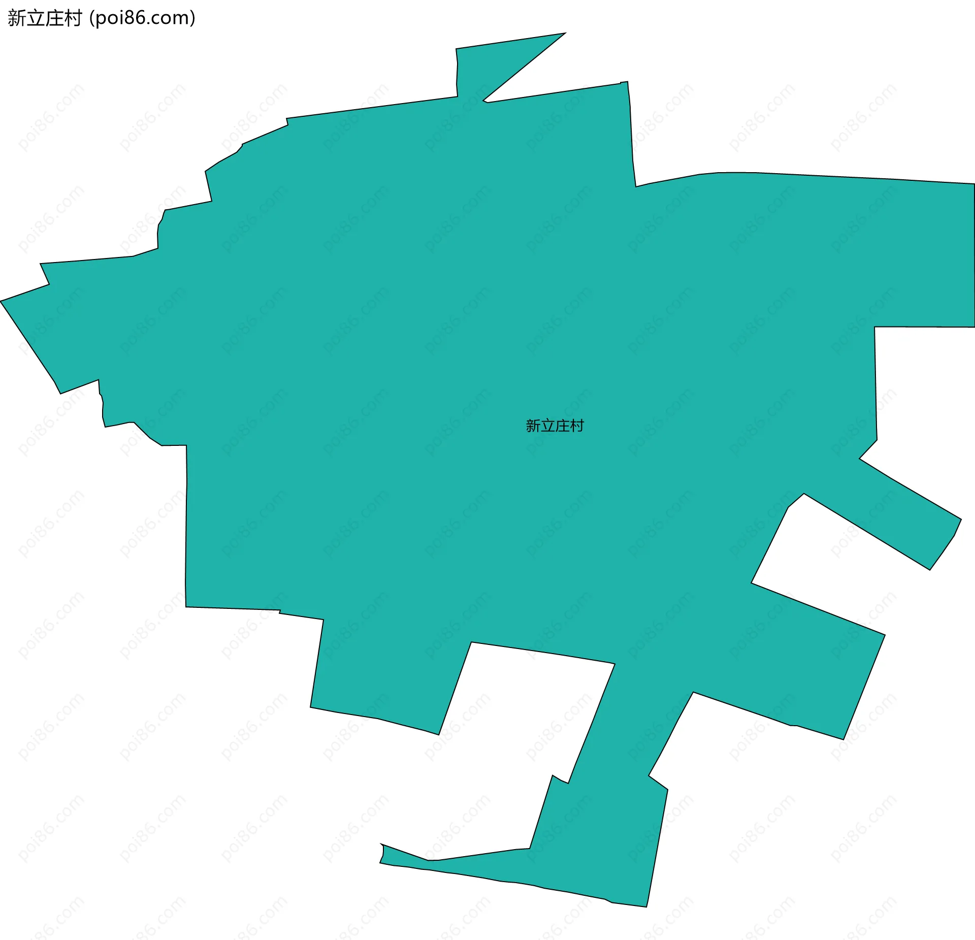 新立庄村边界地图