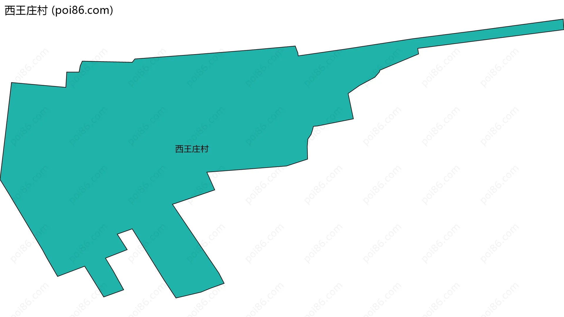 西王庄村边界地图