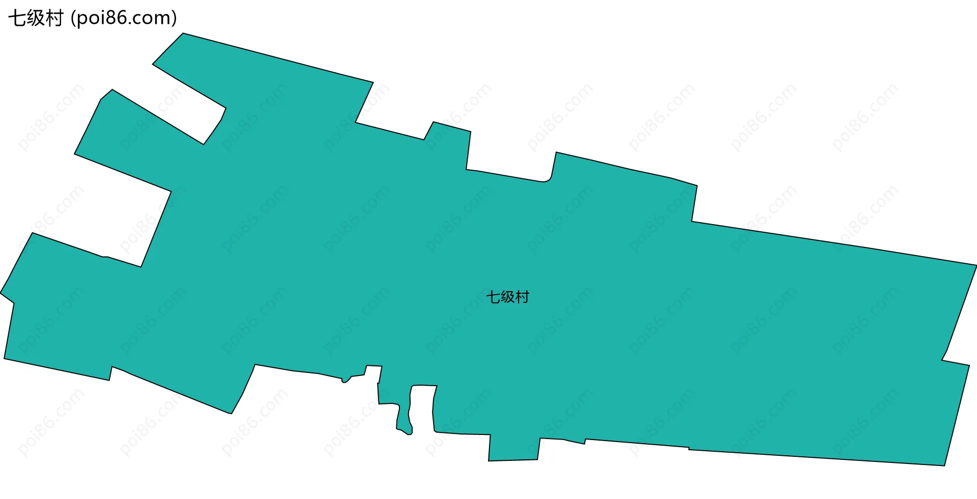 七级村边界地图