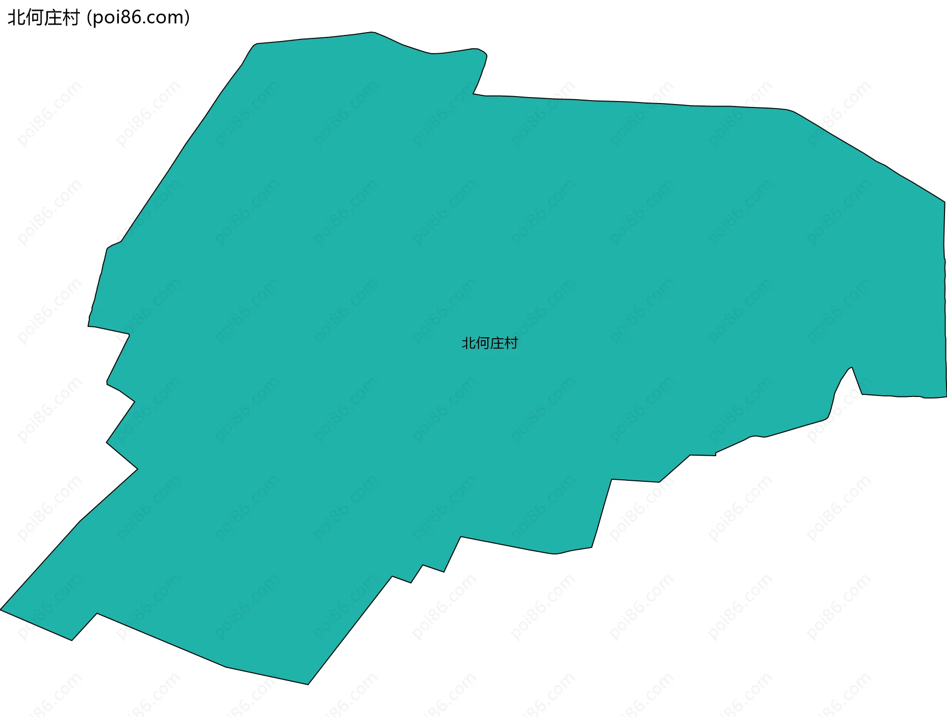 北何庄村边界地图