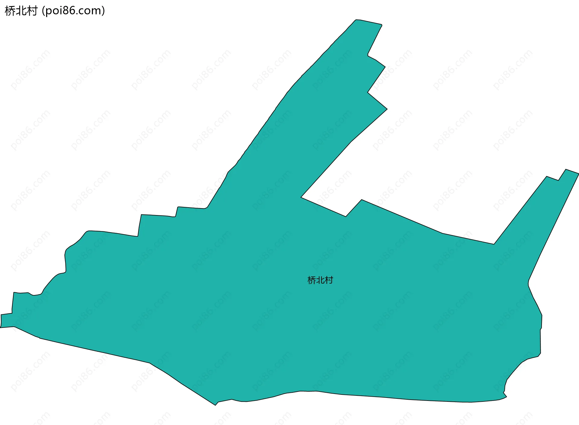 桥北村边界地图